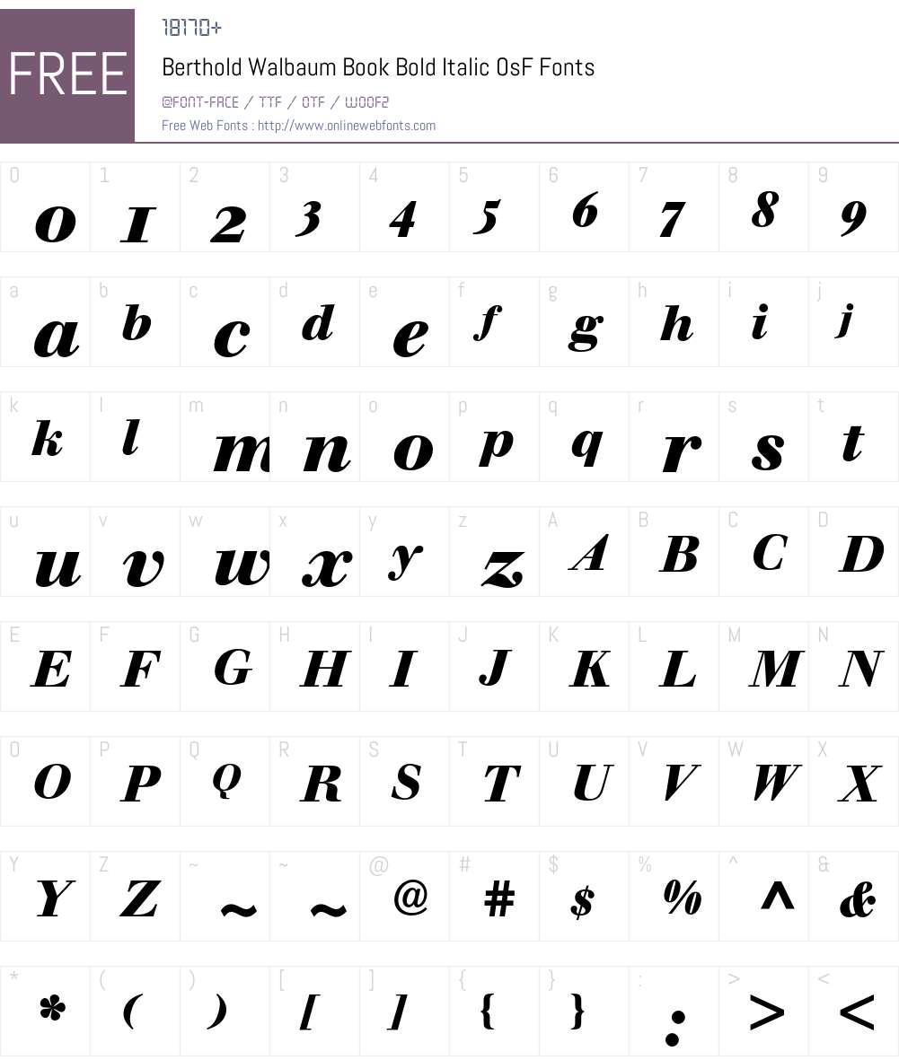 Berthold Walbaum Book Font Screenshots