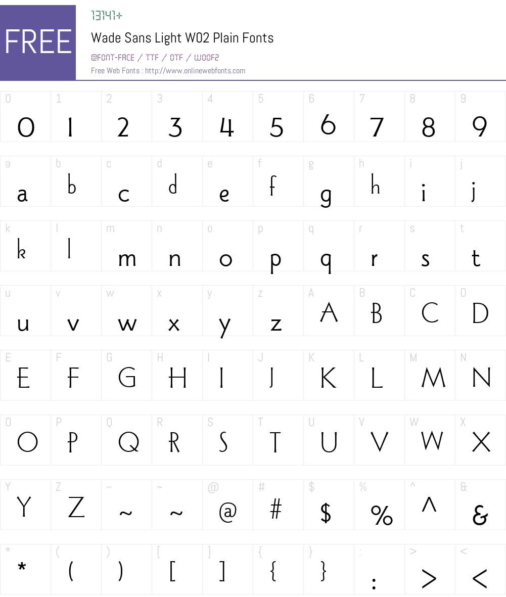 Wade Sans Light Font Screenshots
