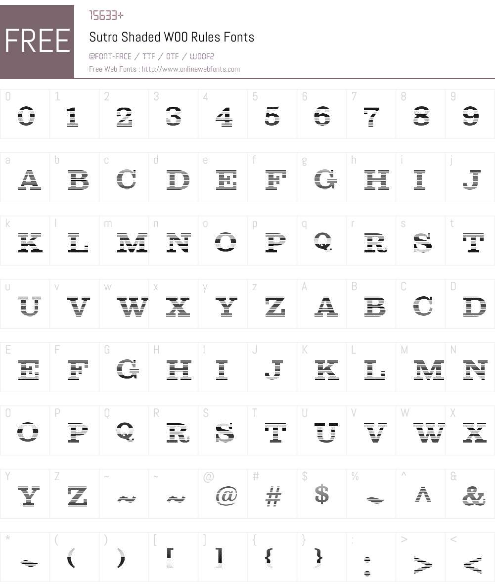 Sutro Font Screenshots