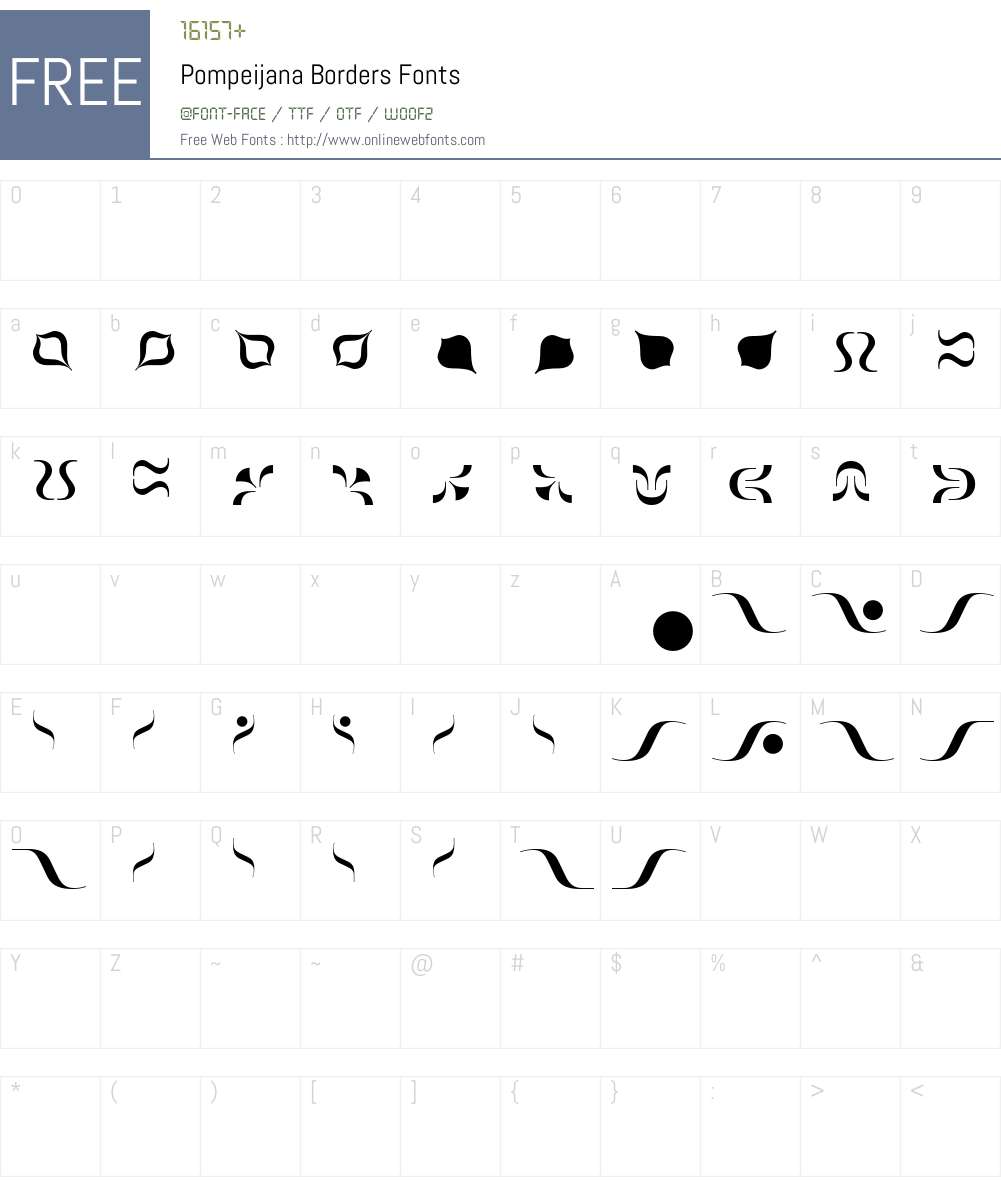 Pompeijana Font Screenshots