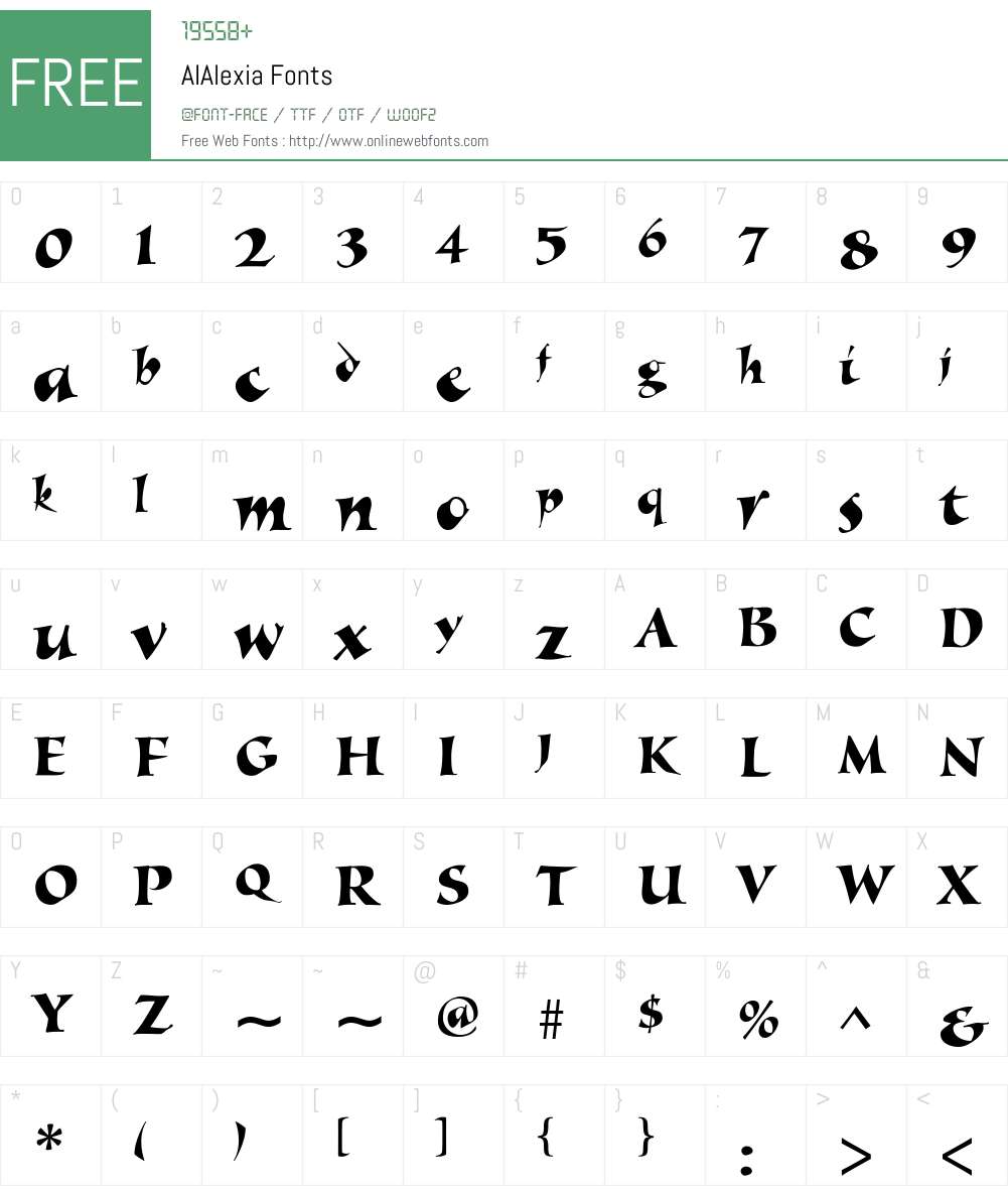 AIAlexia Font Screenshots