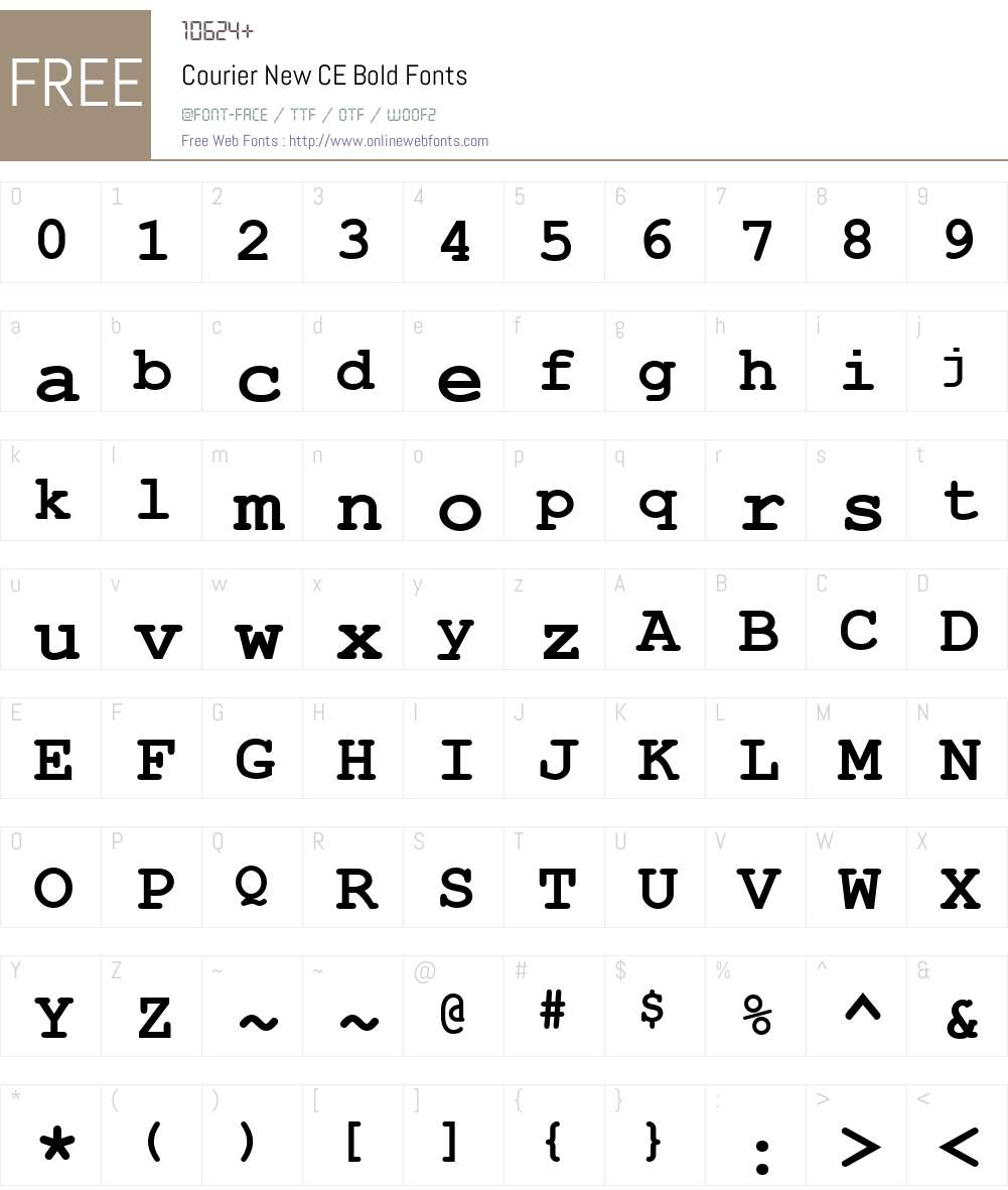 Courier New CE Font Screenshots