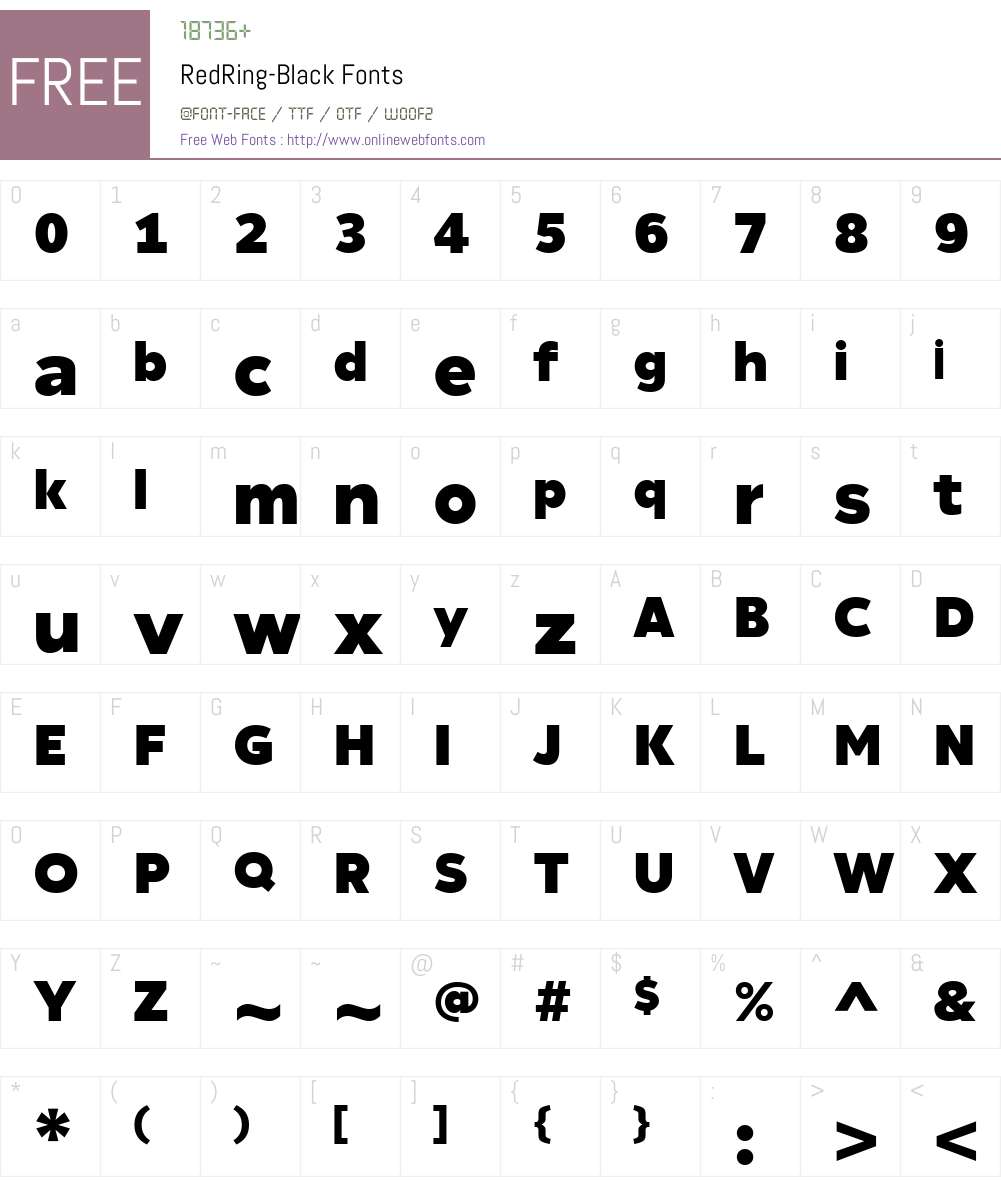 Red Ring Black Font Screenshots