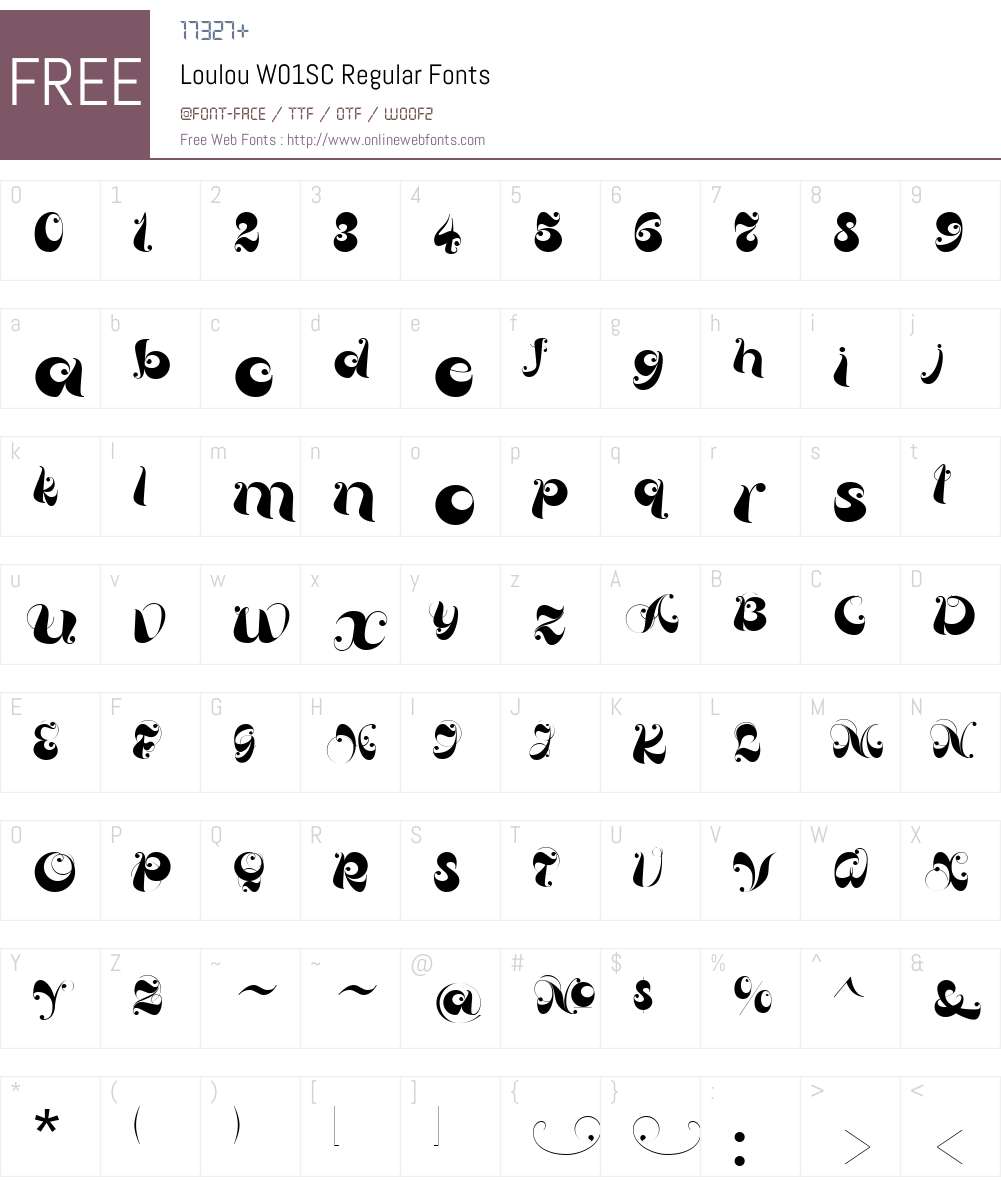 LoulouW01SC-Regular Font Screenshots