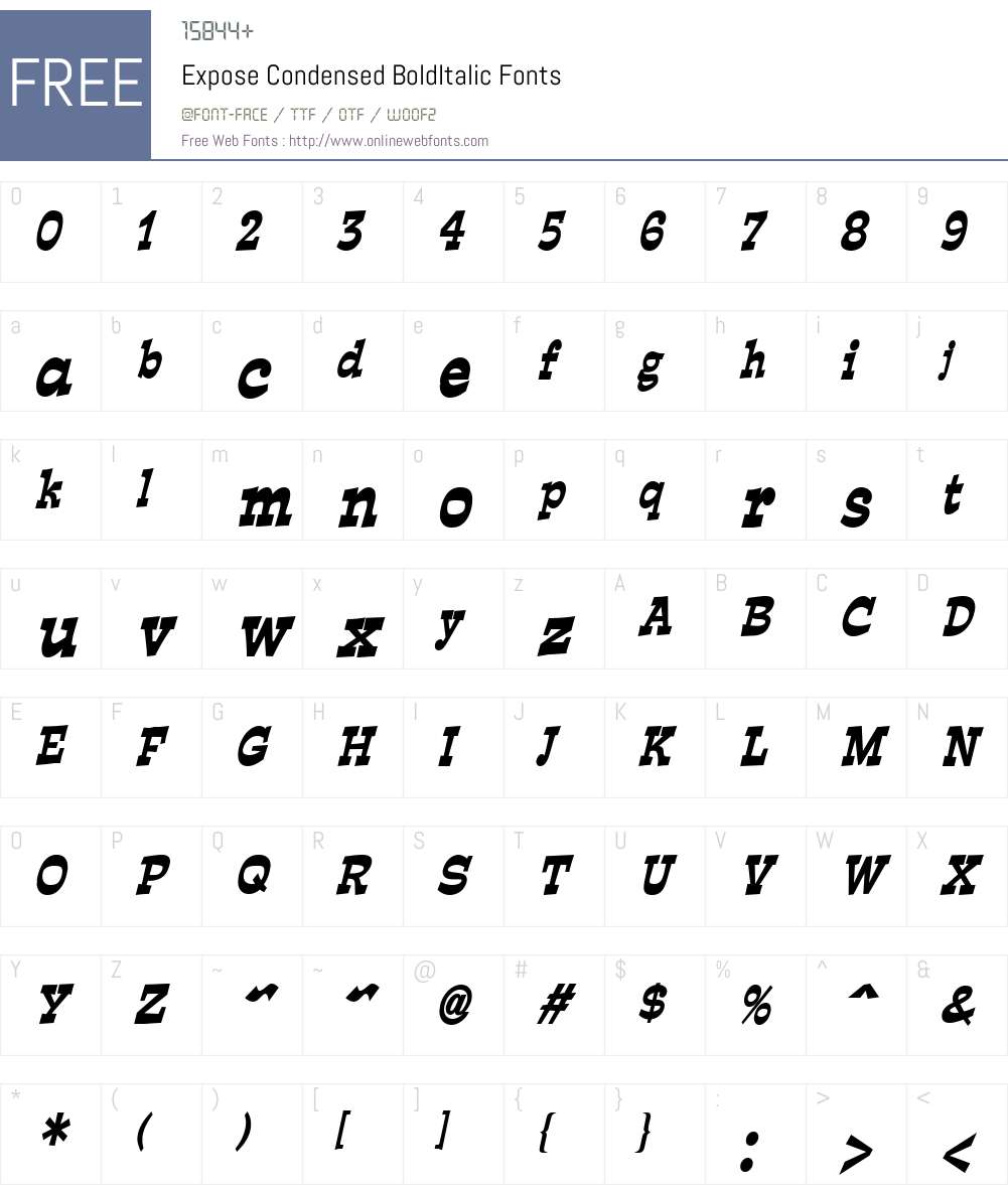 Expose Condensed Font Screenshots