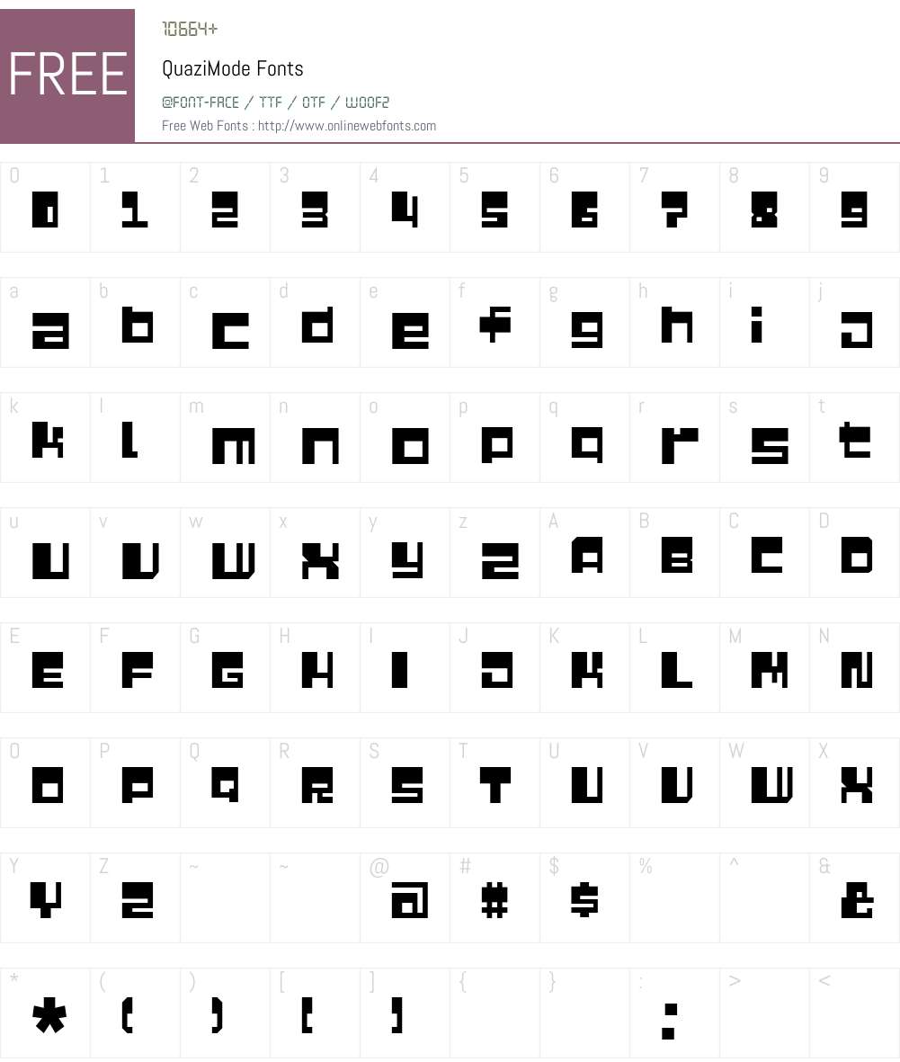 QuaziMode Font Screenshots