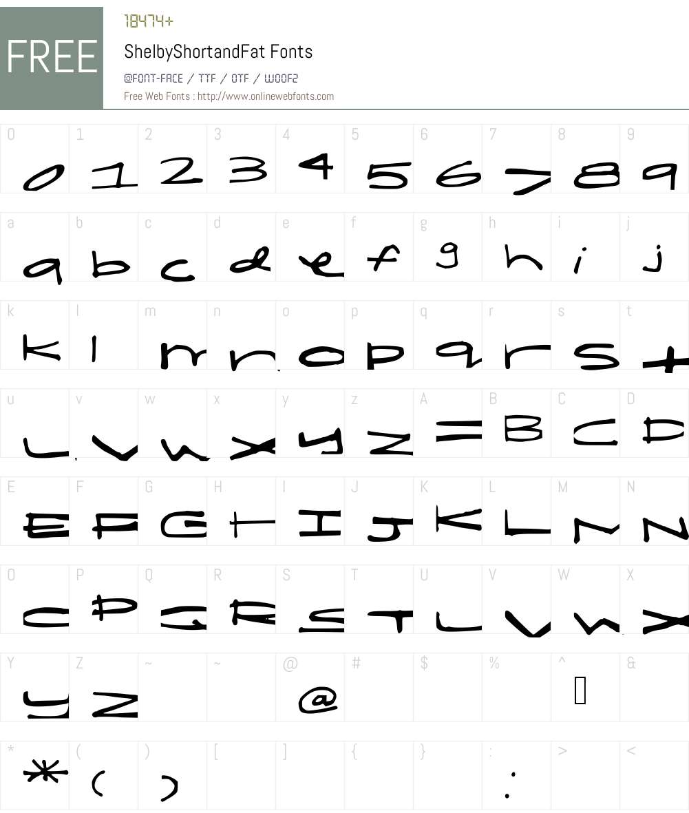 ShelbyShortandFat Font Screenshots