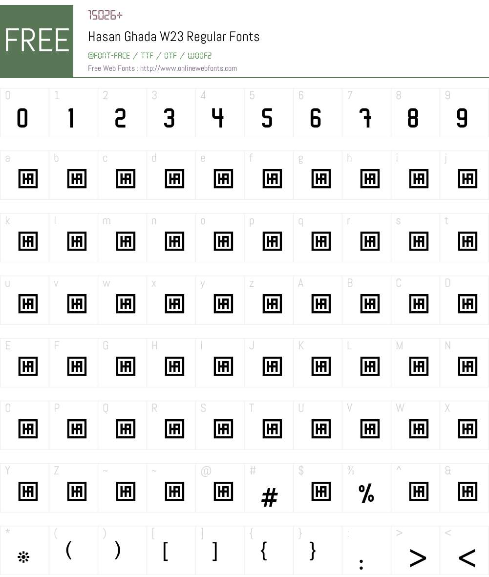 Hasan Ghada Font Screenshots