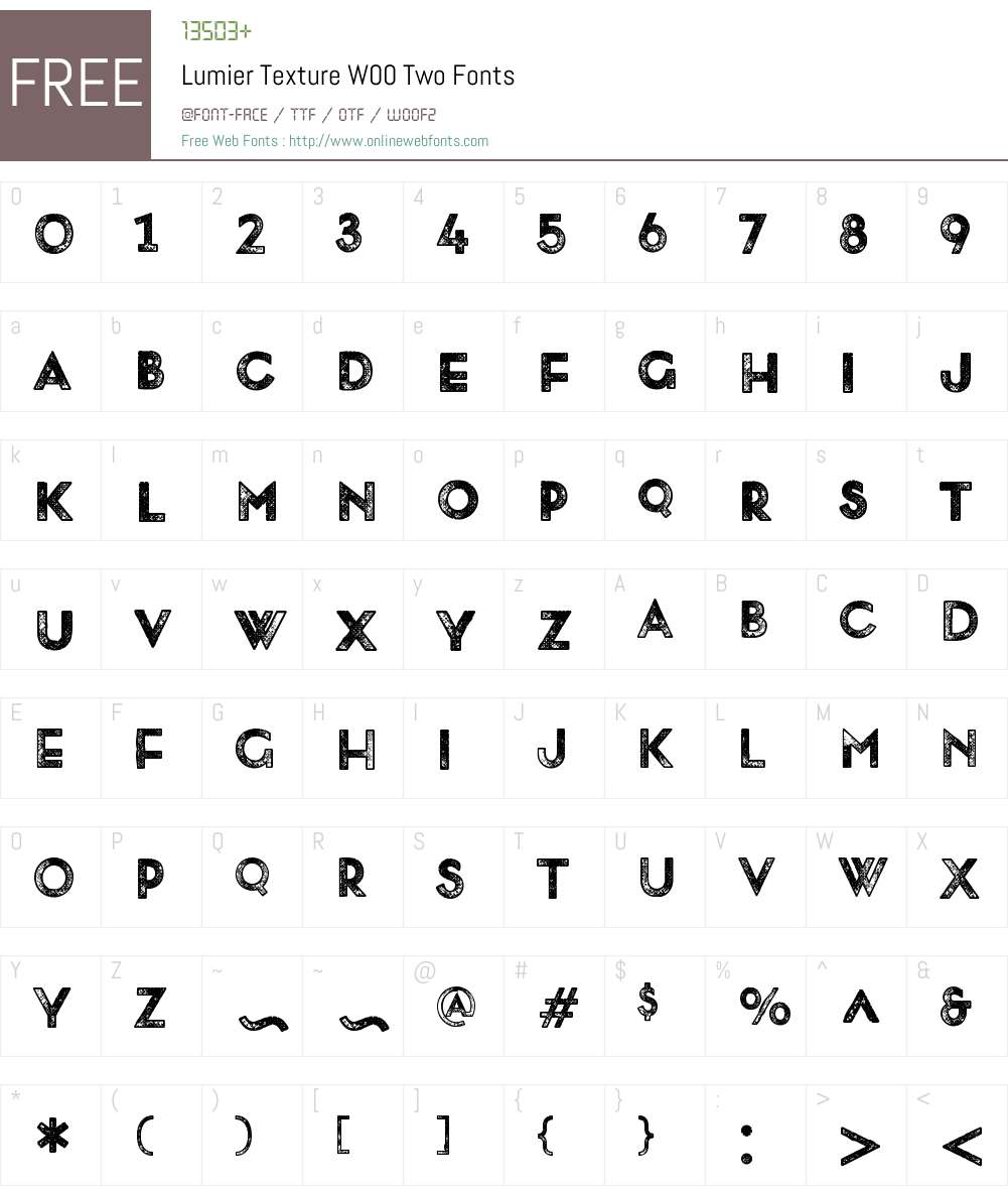 LumierTextureW00-Two Font Screenshots
