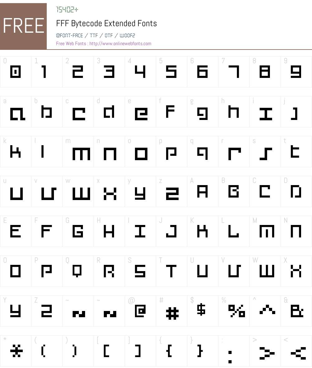 FFF Bytecode Extended Font Screenshots