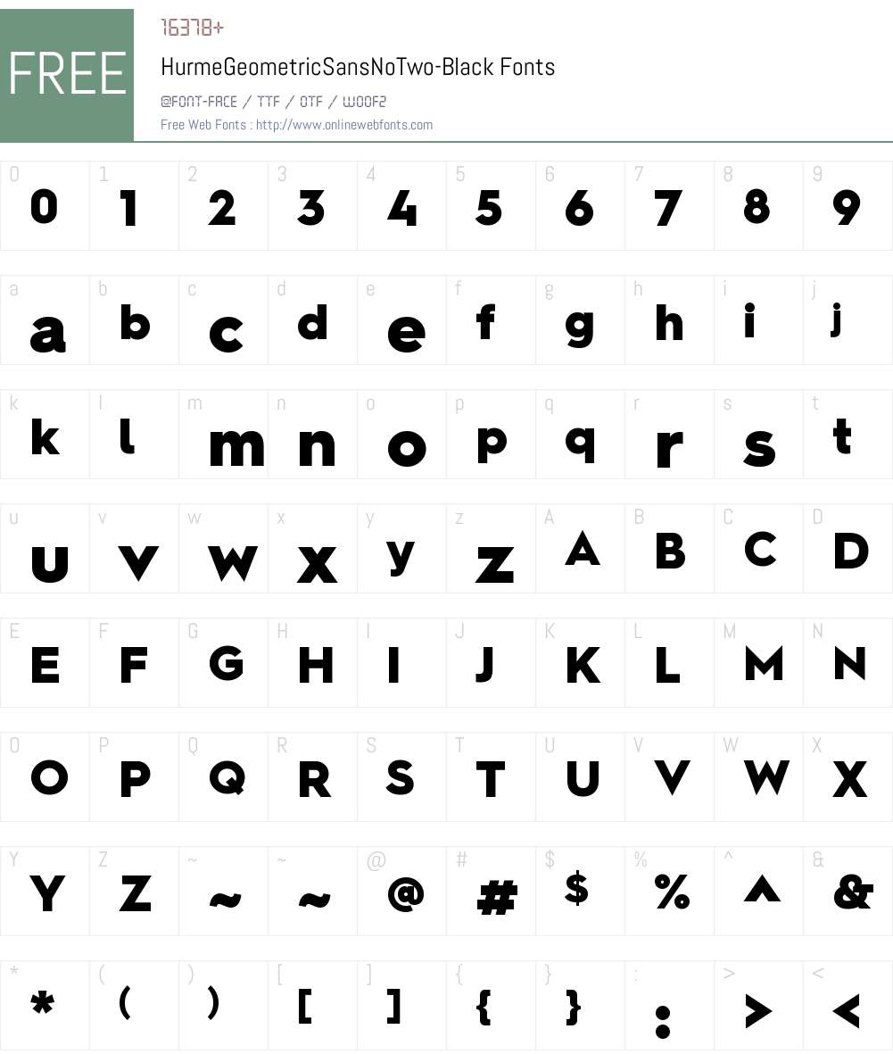 Hurme Geometric Sans No Two Font Screenshots