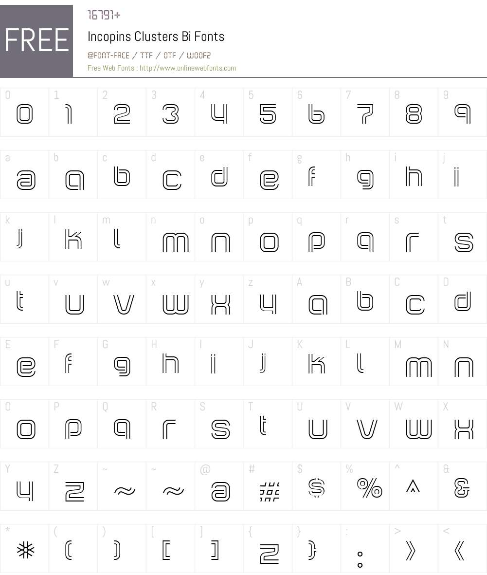 Incopins Clusters Bi Font Screenshots