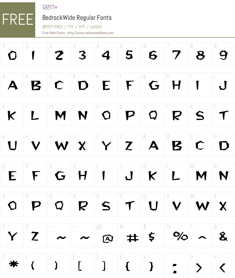 BedrockWide Font Screenshots