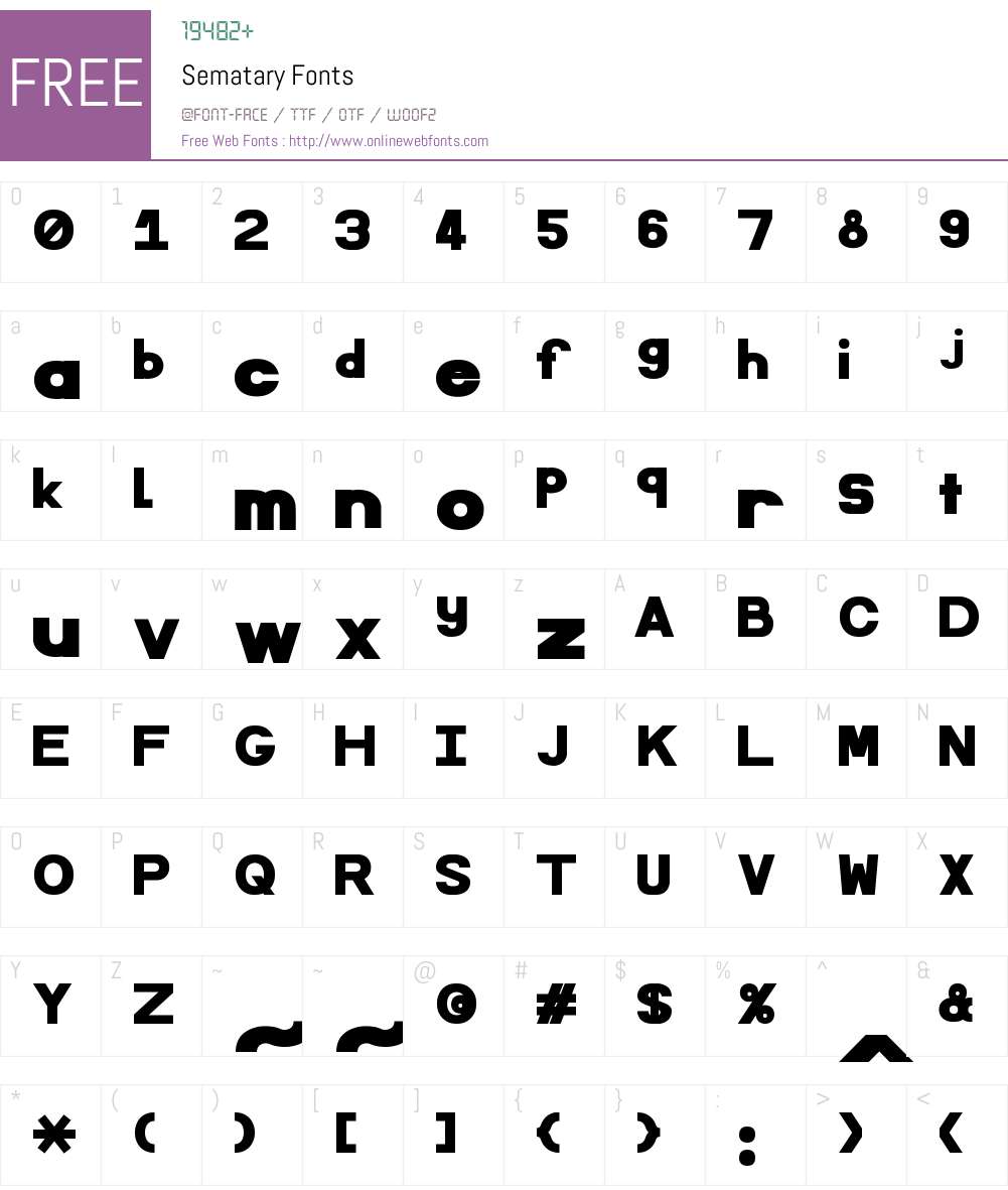 Sematary Font Screenshots
