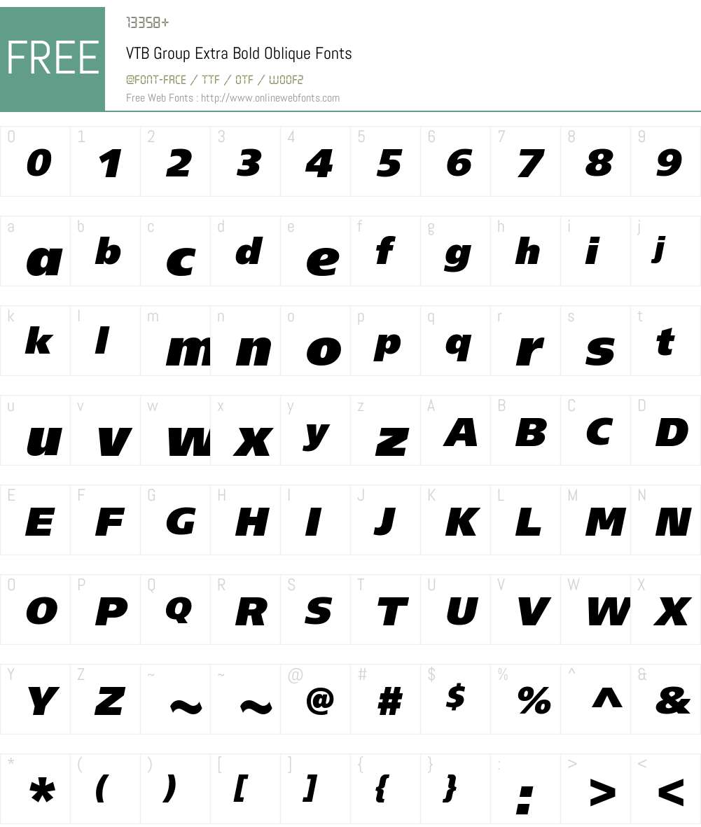 VTB Group Extra Bold Font Screenshots