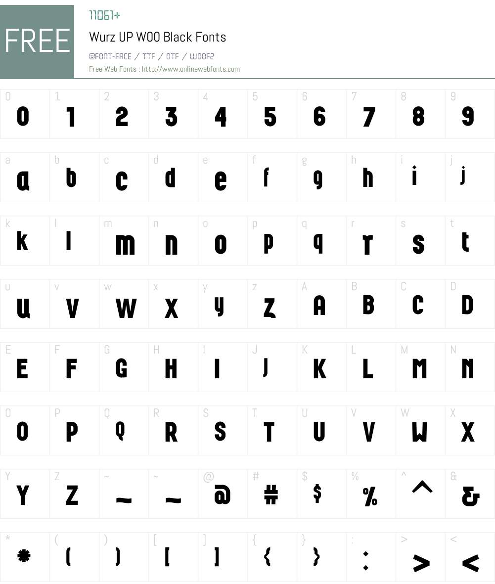 Wurz Font Screenshots