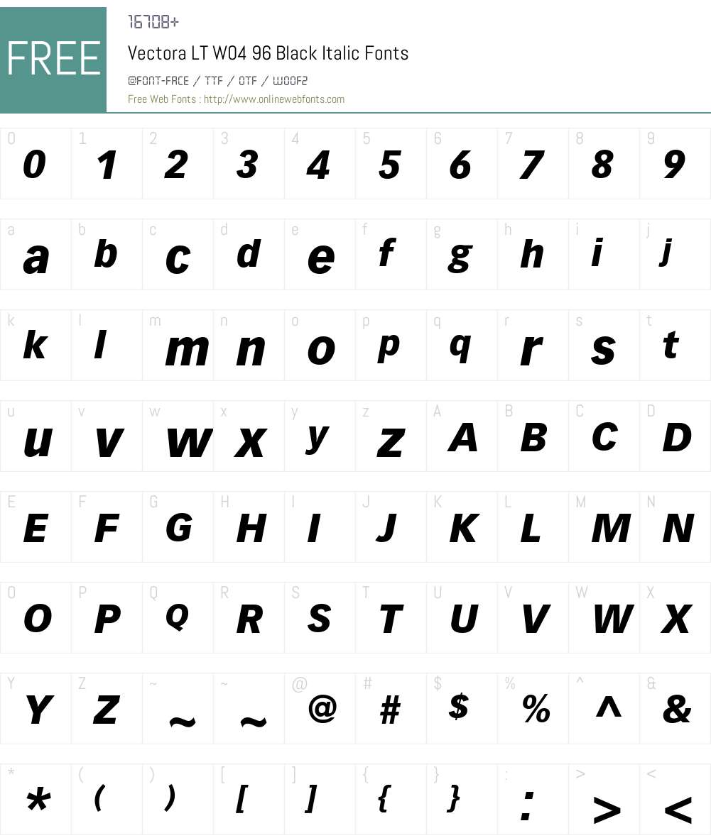 Vectora Font Screenshots