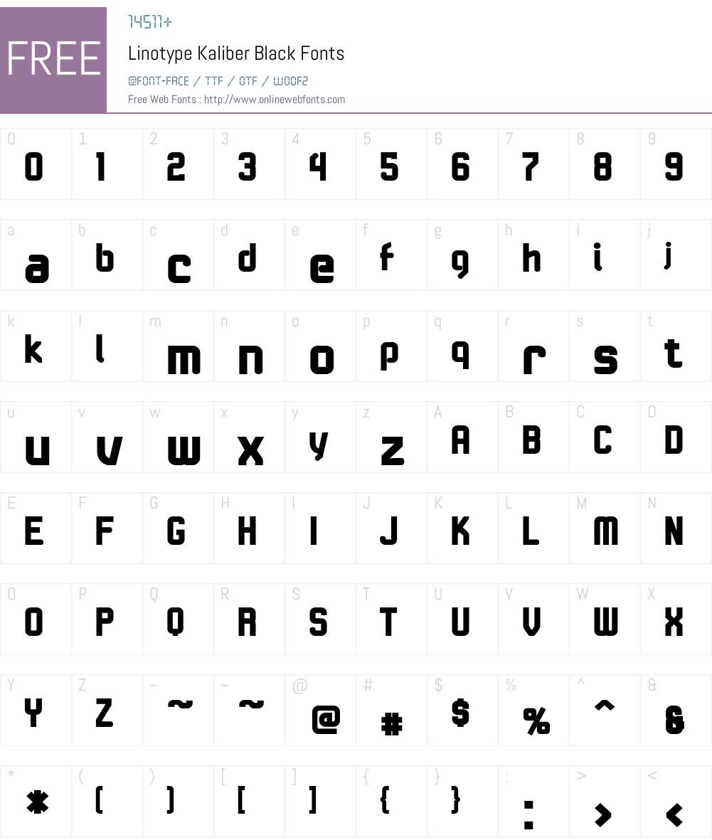 LTKaliber Black Font Screenshots