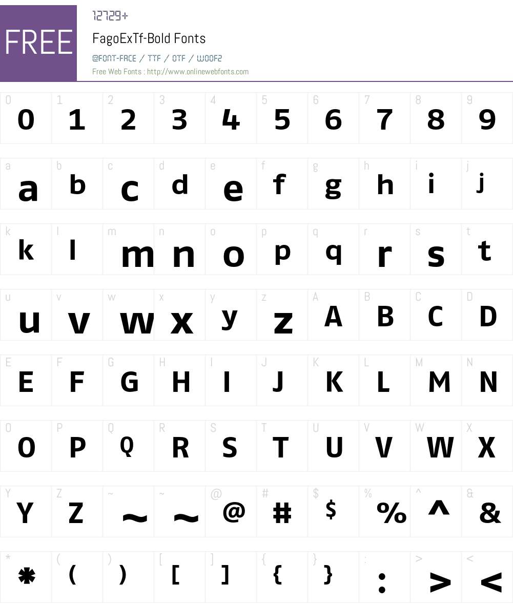 FagoExTf Font Screenshots