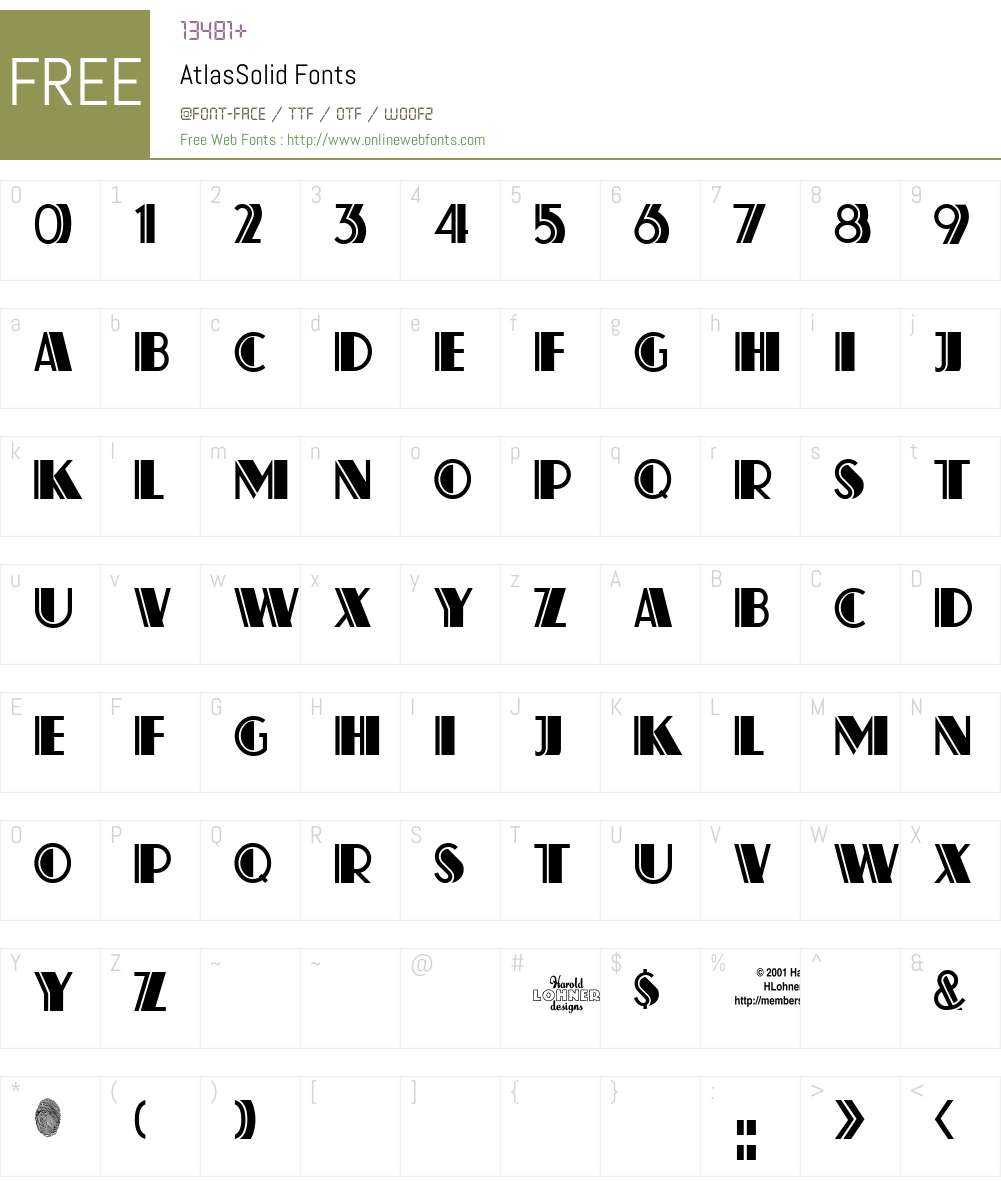 AtlasSolid Font Screenshots