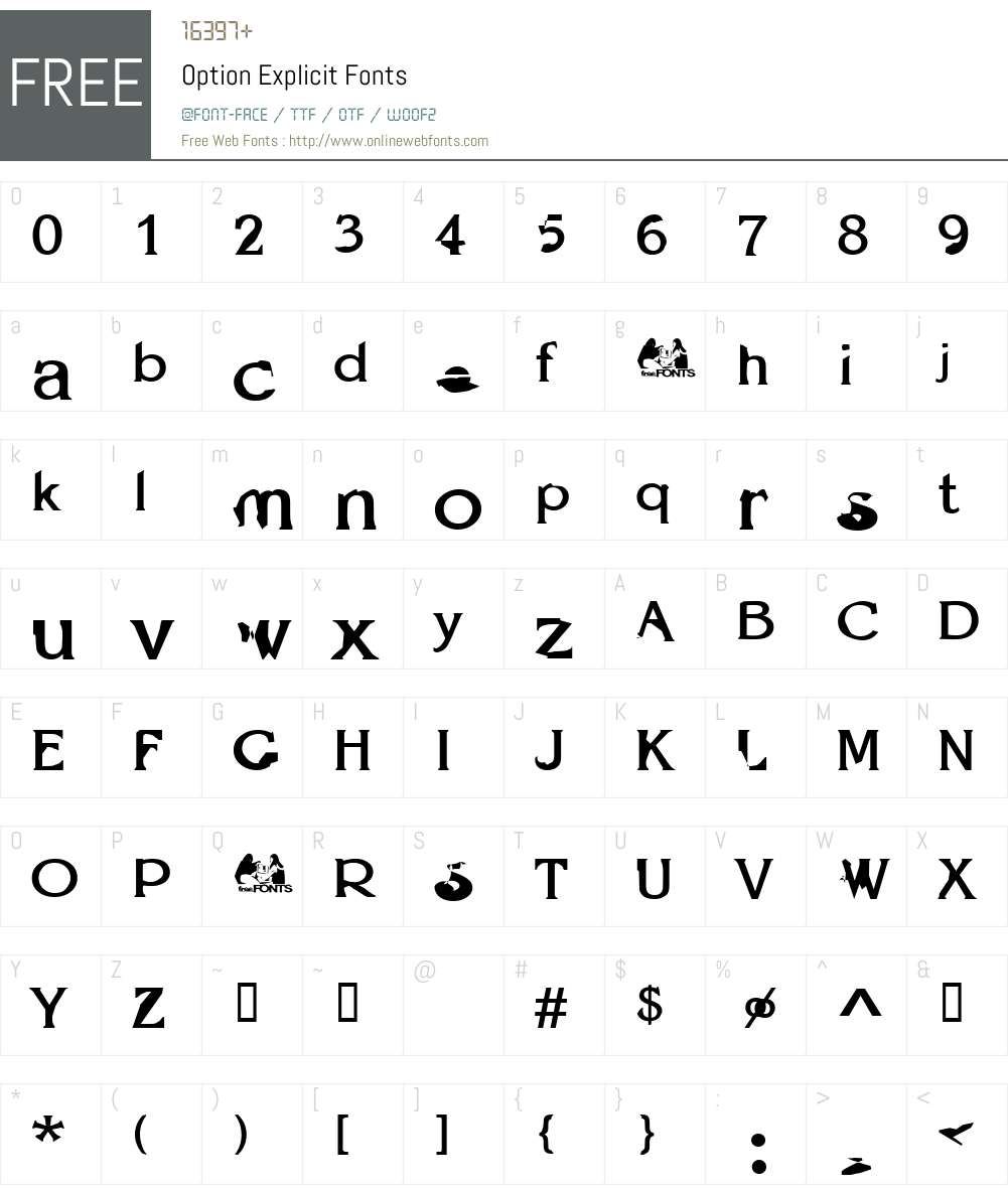 Option Explicit Font Screenshots
