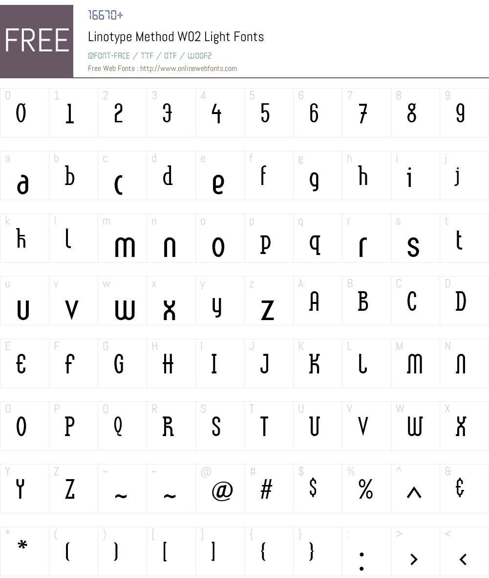 Linotype Method Font Screenshots