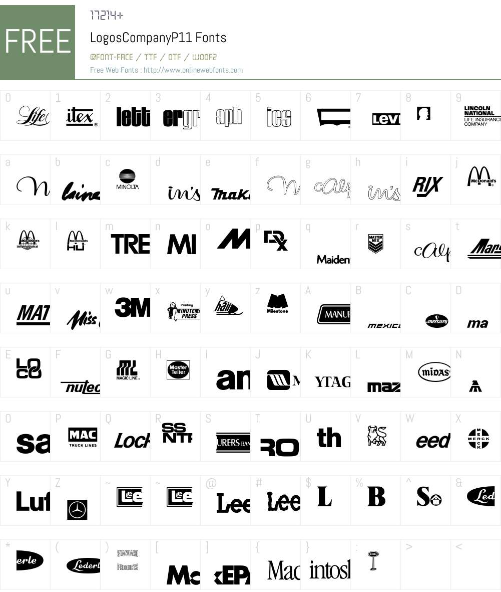 LogosCompany Font Screenshots