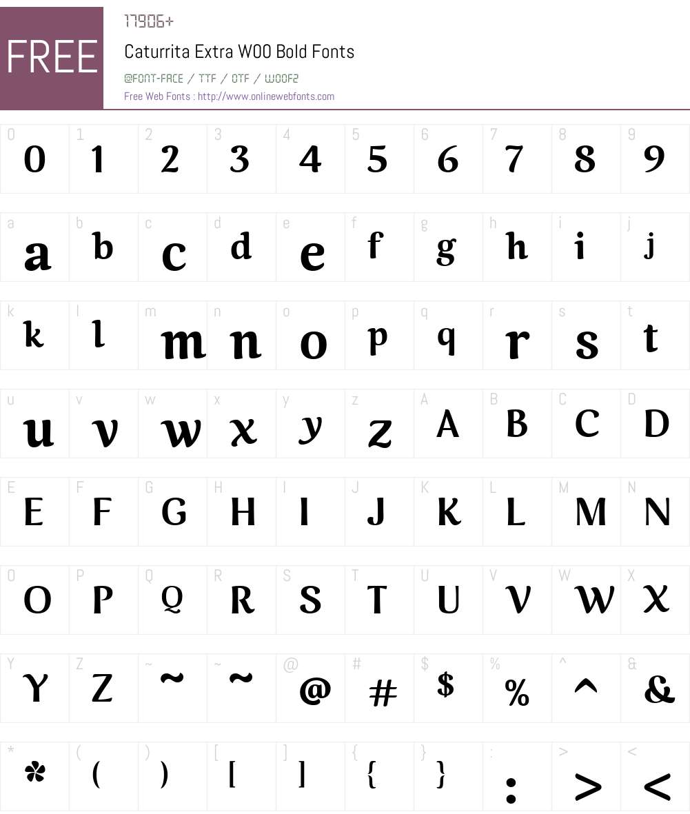 CaturritaExtraW00-Bold Font Screenshots