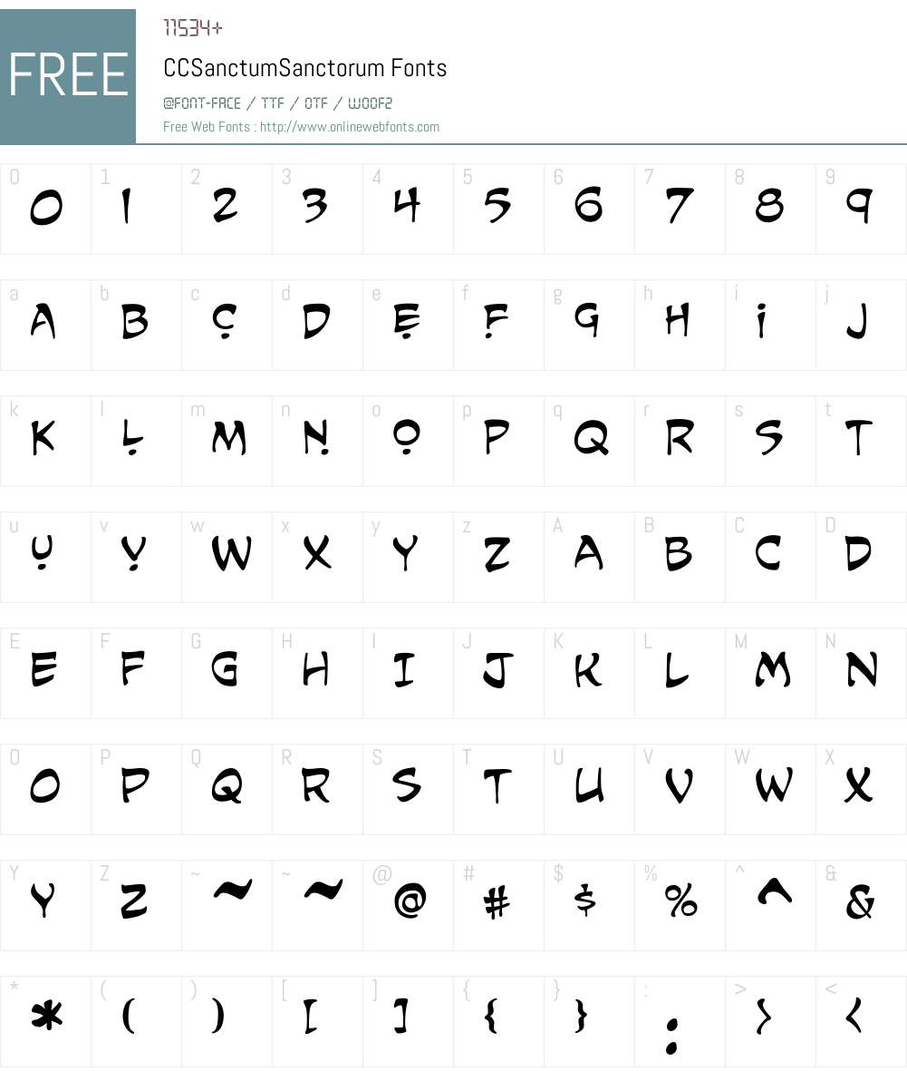 CCSanctumSanctorum Font Screenshots
