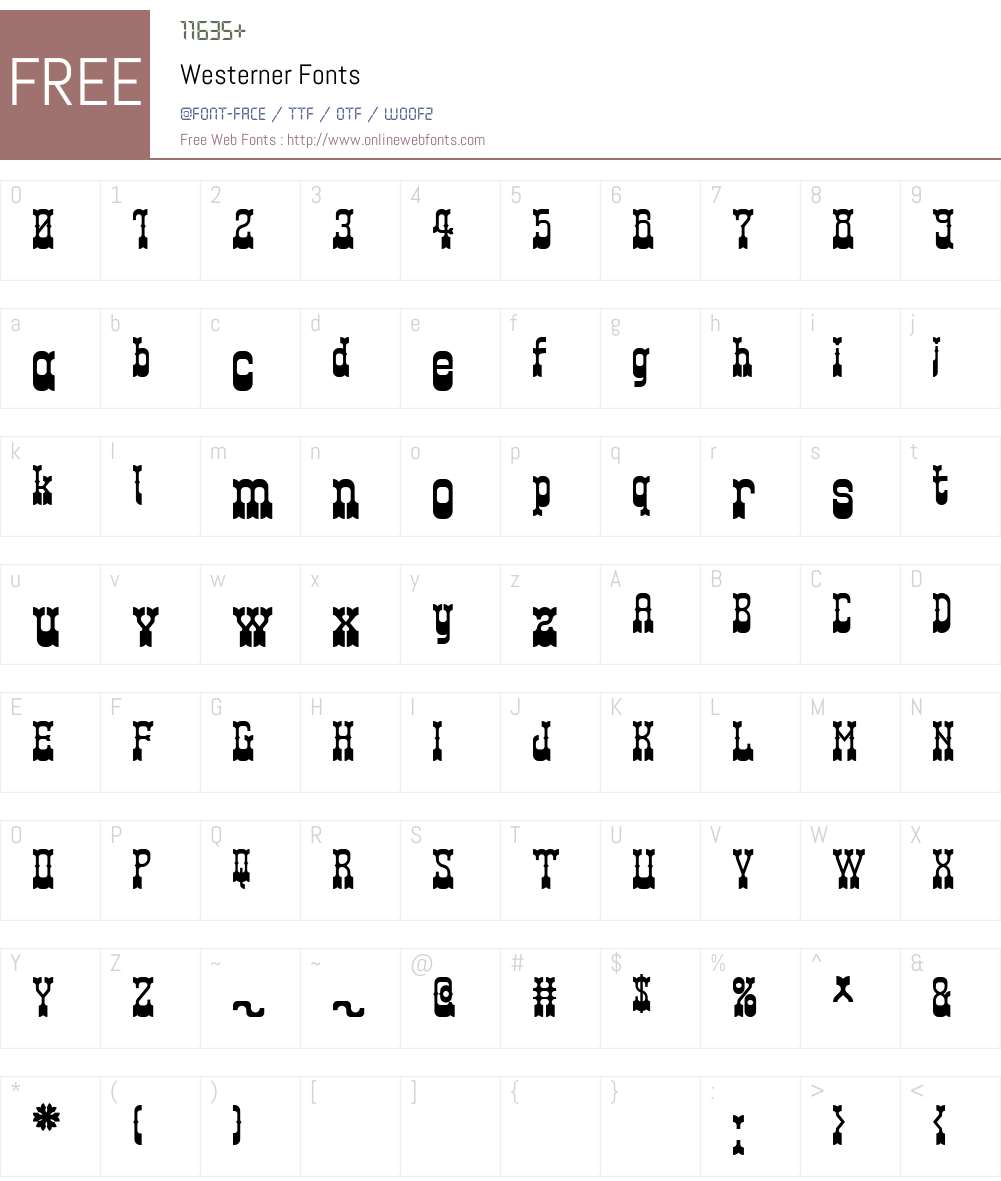 Westerner Font Screenshots
