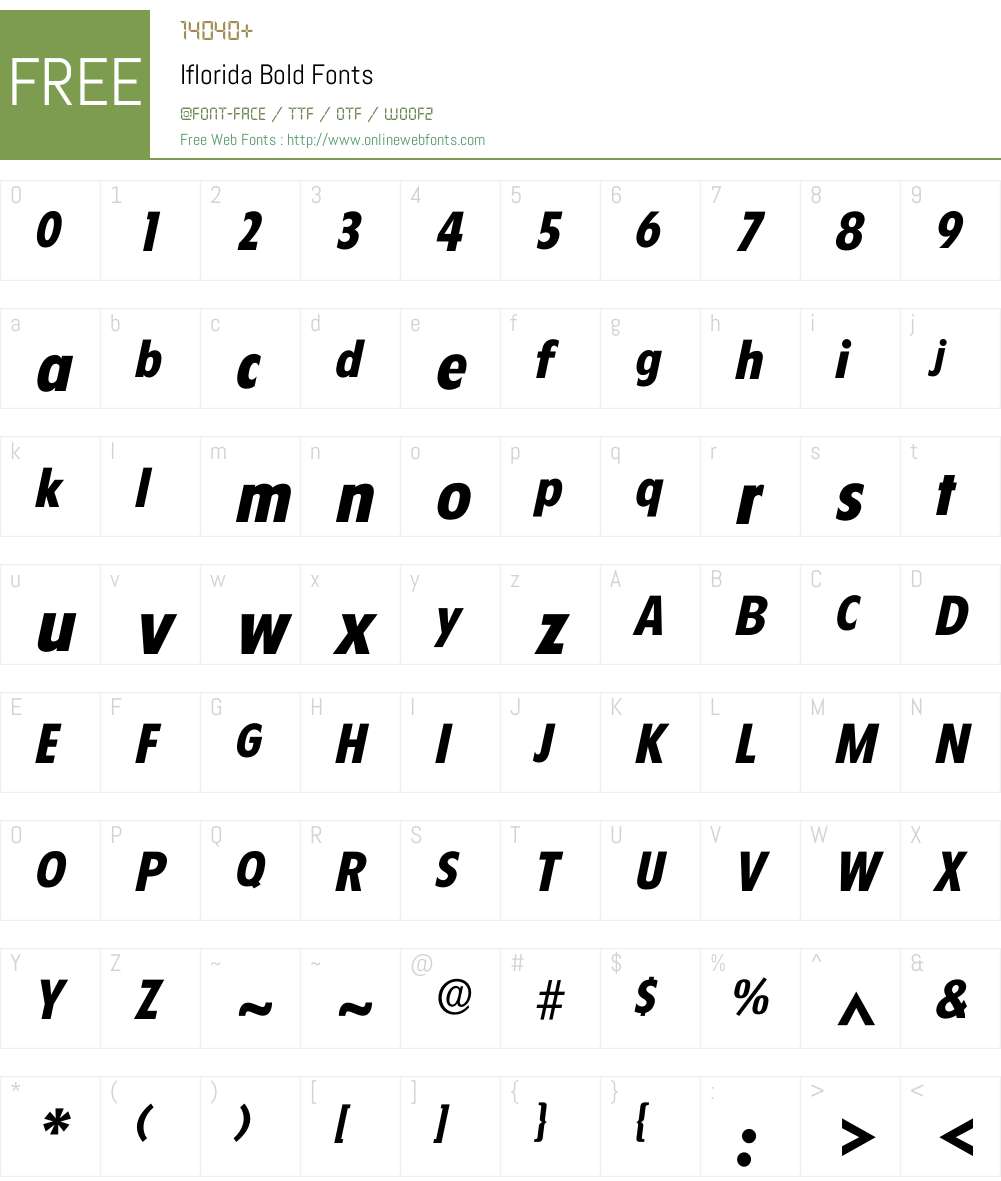 Iflorida Font Screenshots