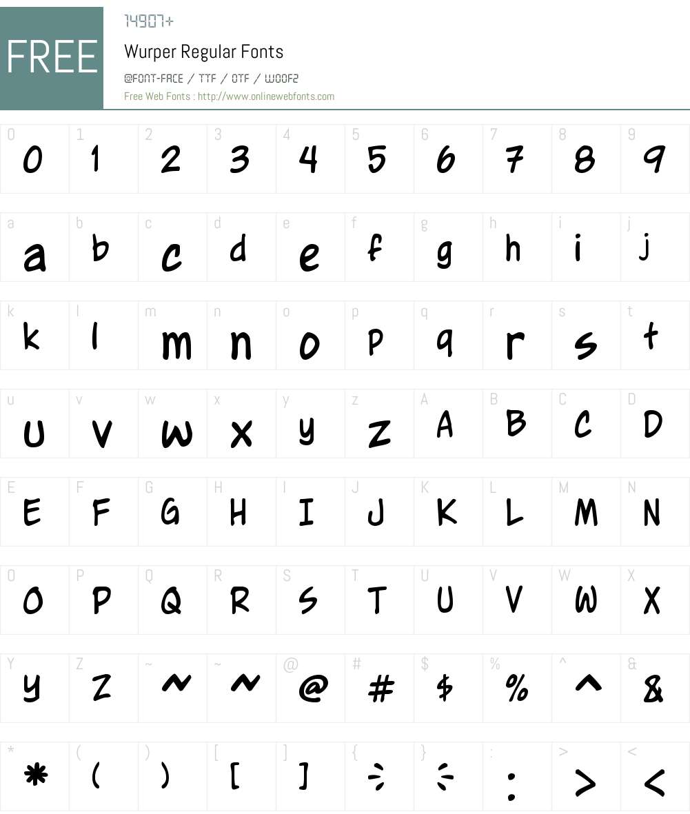 Wurper Regular Font Screenshots