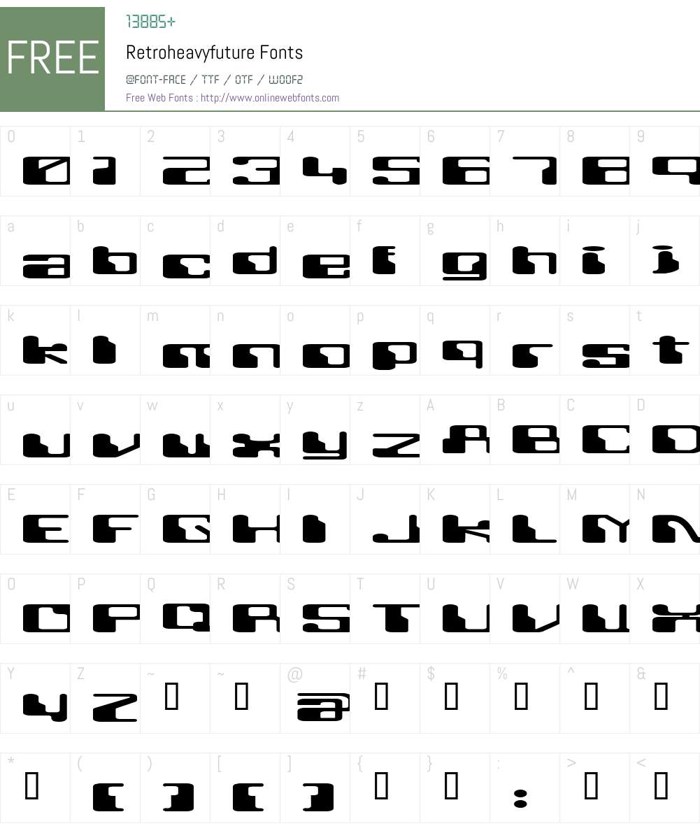 Retroheavyfuture Font Screenshots