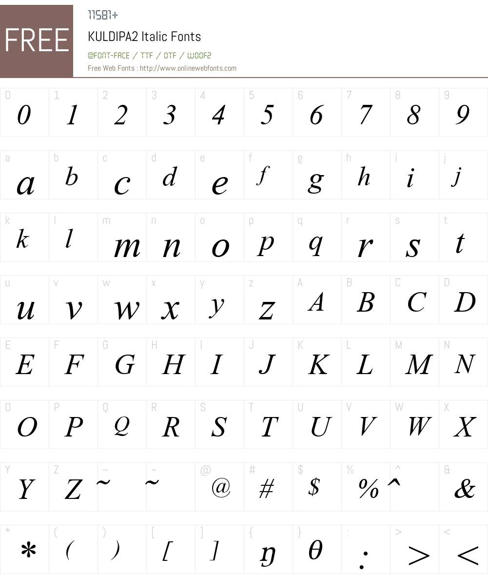KULDIPA2 Font Screenshots