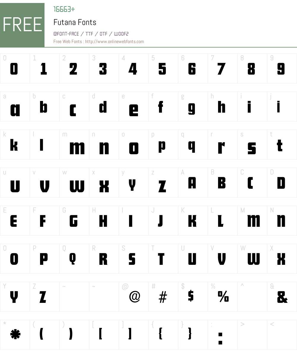 Futana Font Screenshots