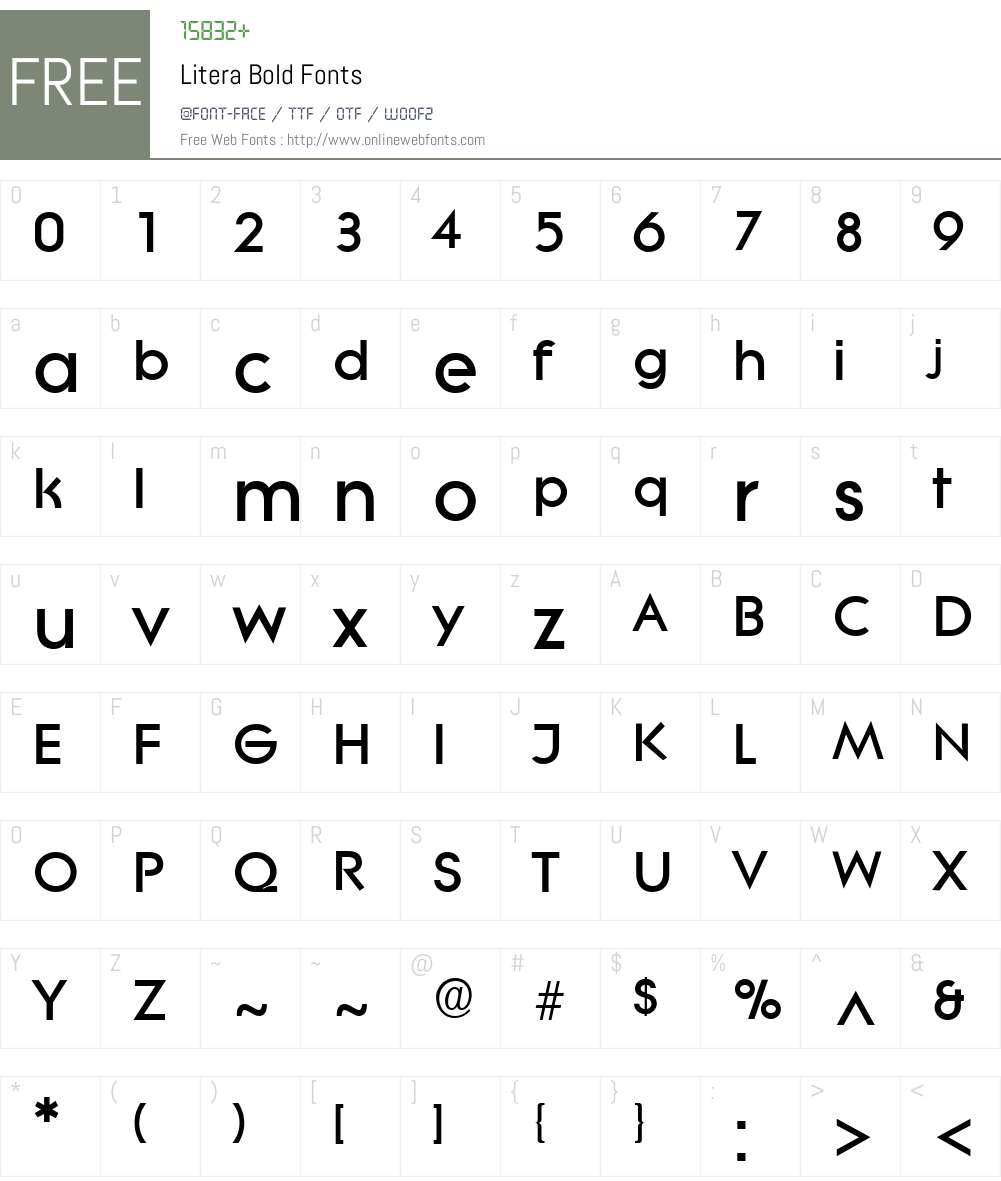 Litera Font Screenshots