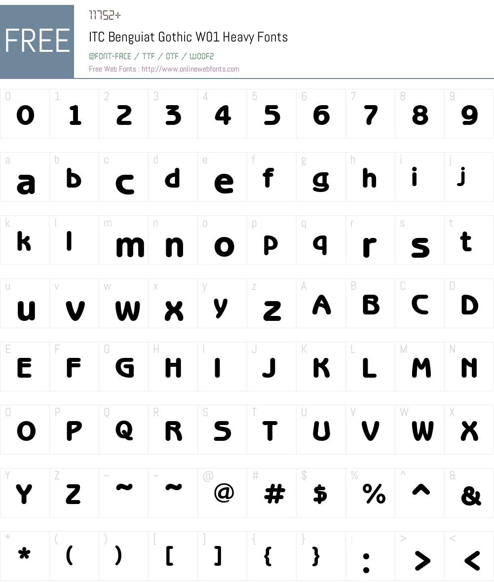 ITCBenguiatGothicW01-Heavy Font Screenshots
