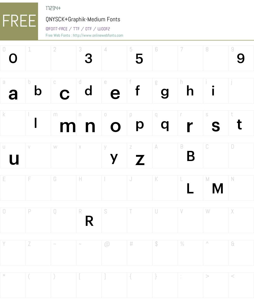QNYSCK+Graphik-Medium Font Screenshots