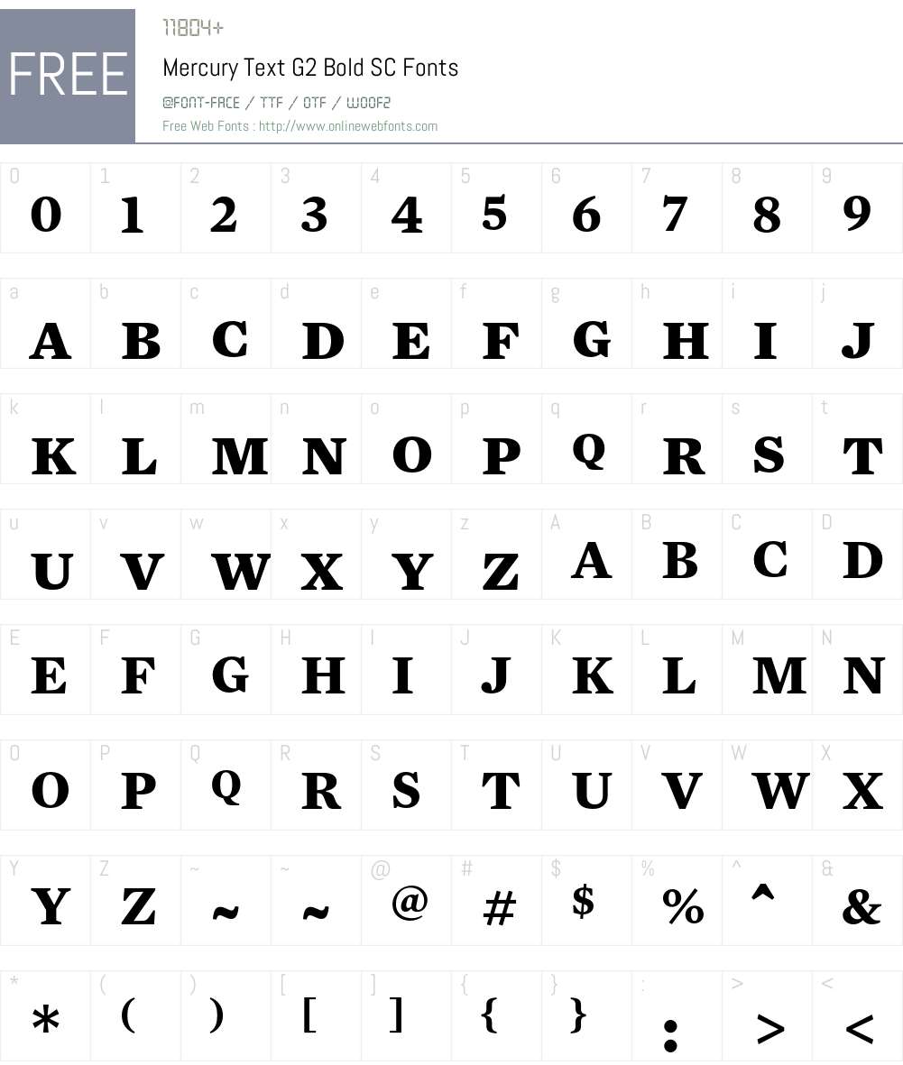 Mercury Text G2 Font Screenshots