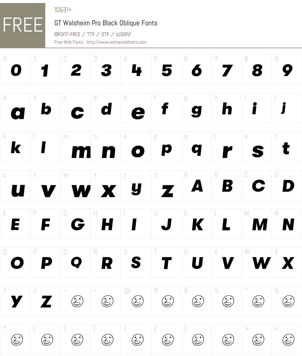 GT Walsheim Pro Black Font Screenshots