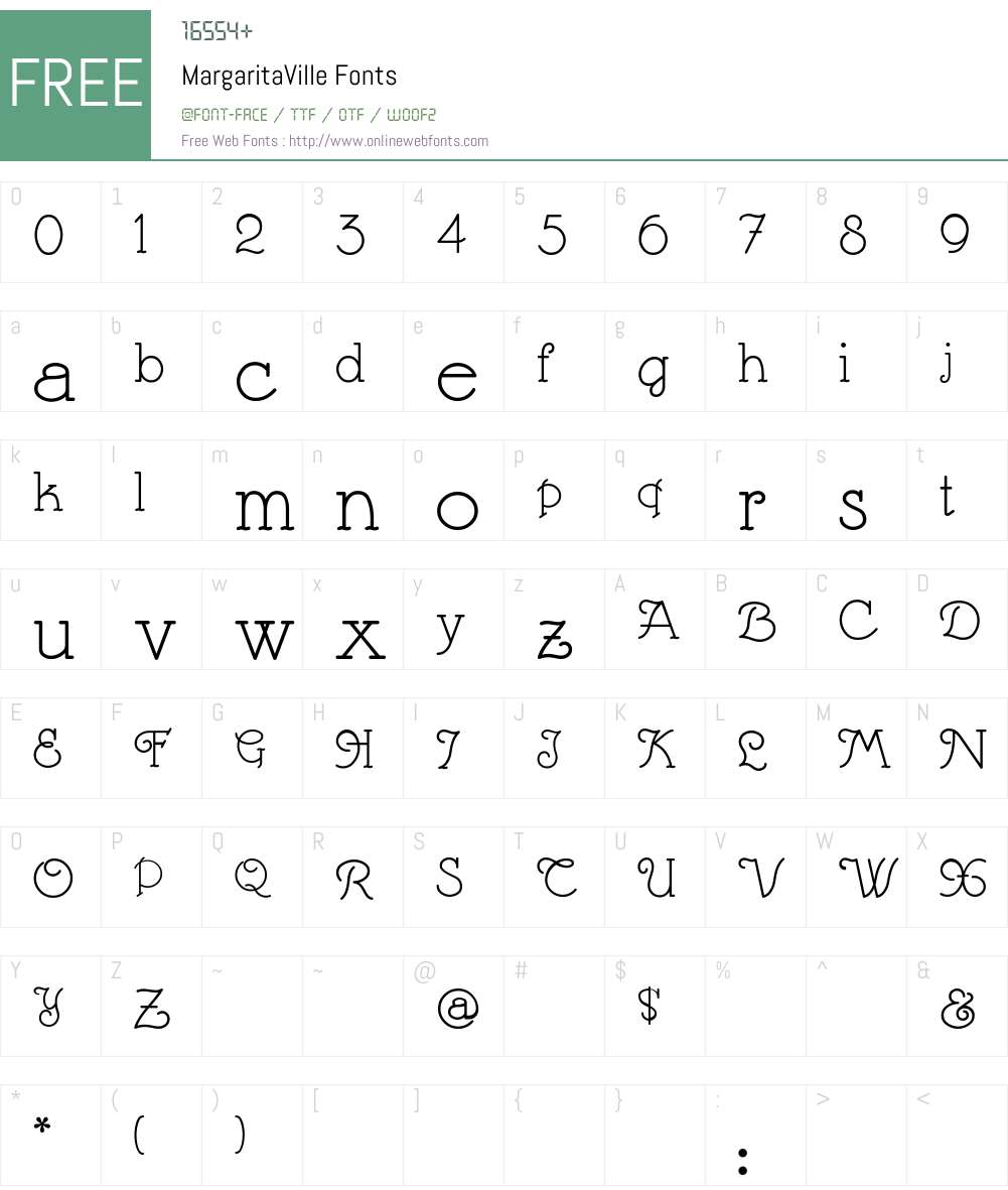 MargaritaVille Font Screenshots