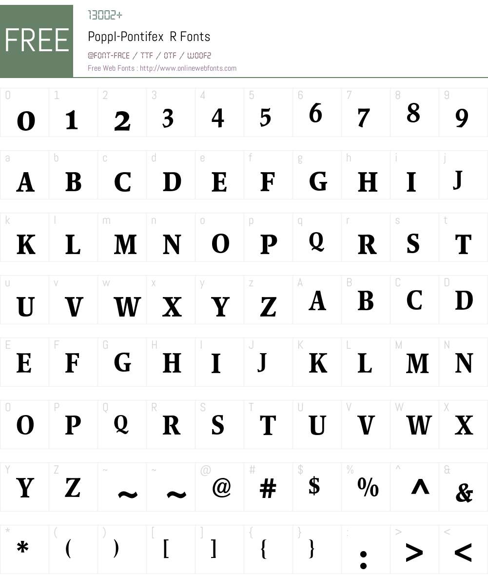 Poppl-Pontifex Expert BQ Font Screenshots