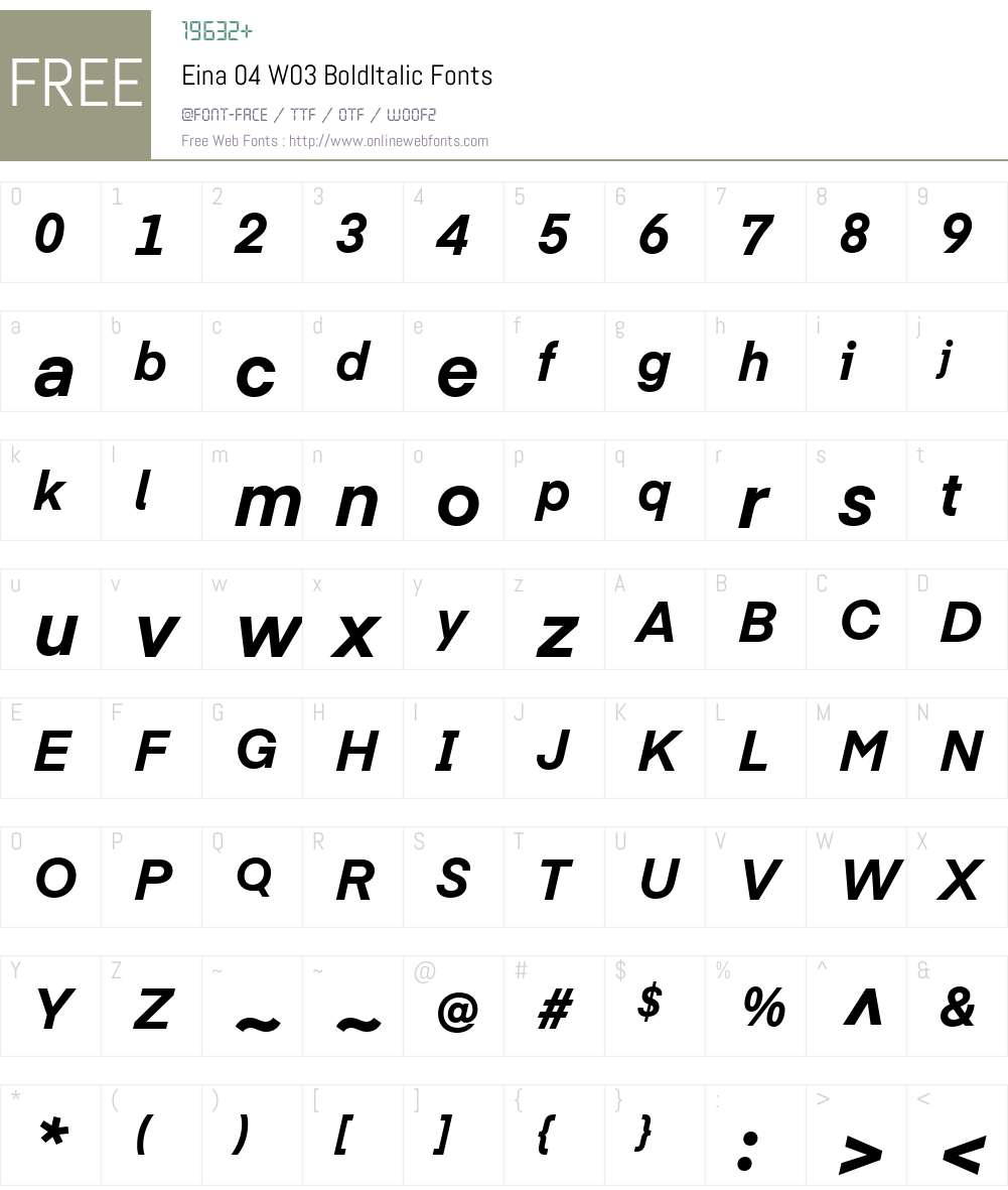 Eina Font Screenshots