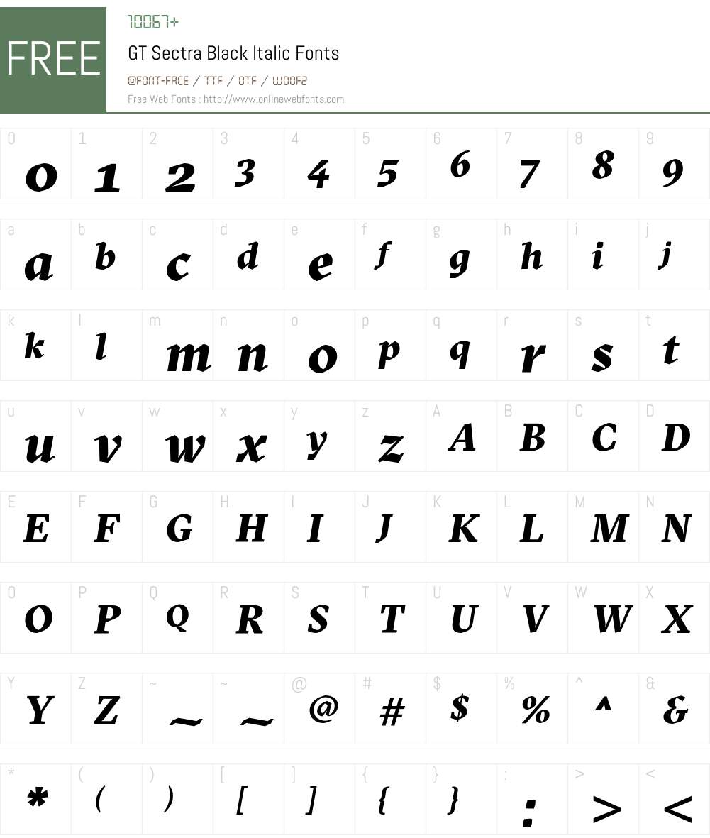 GT Sectra Black Font Screenshots