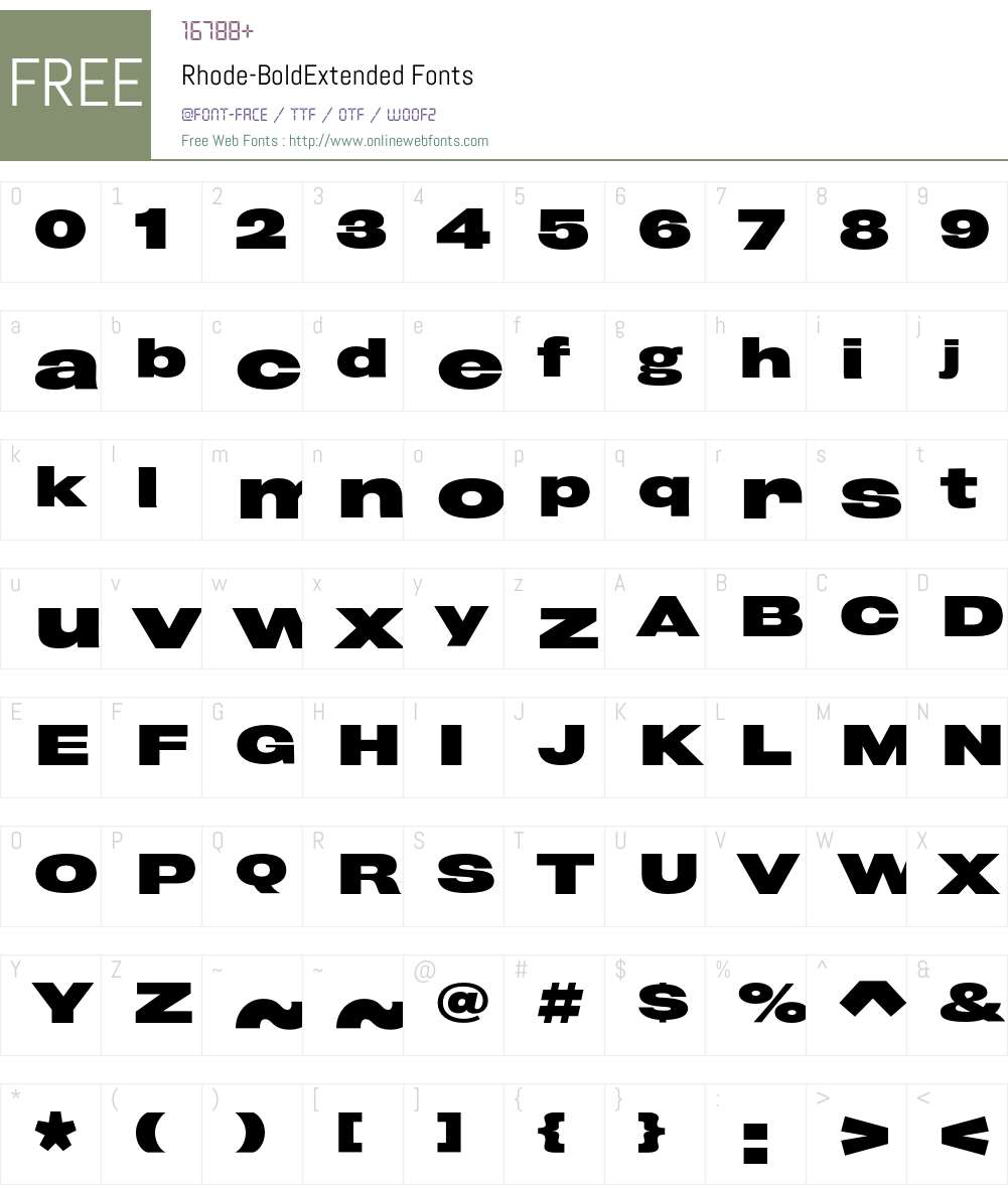 Rhode Font Screenshots