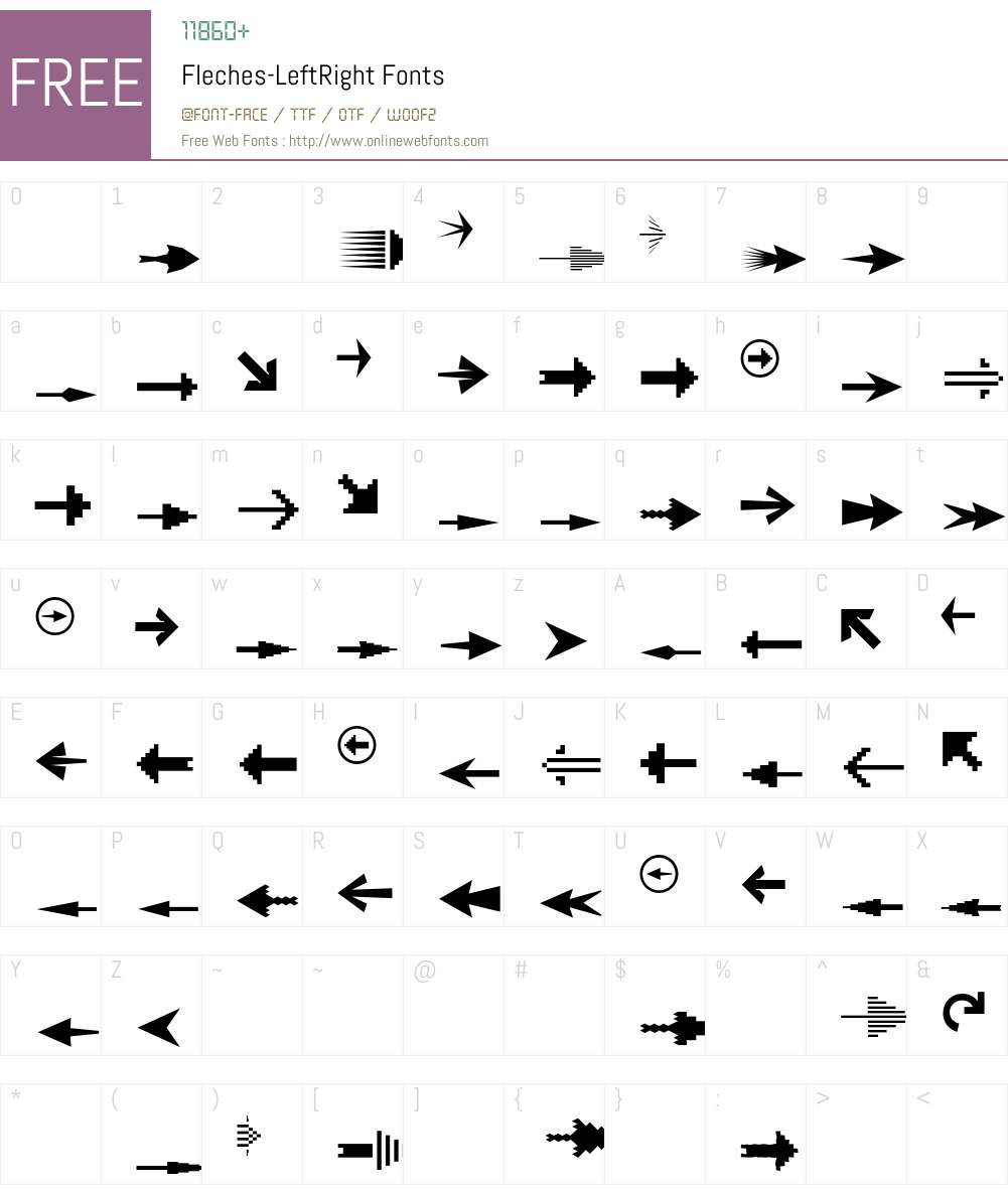Fleches Font Screenshots