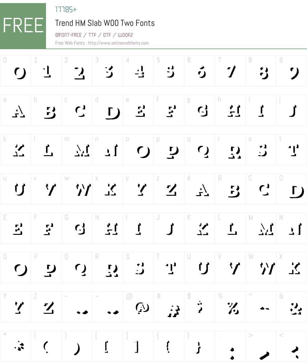TrendHMSlabW00-Two Font Screenshots