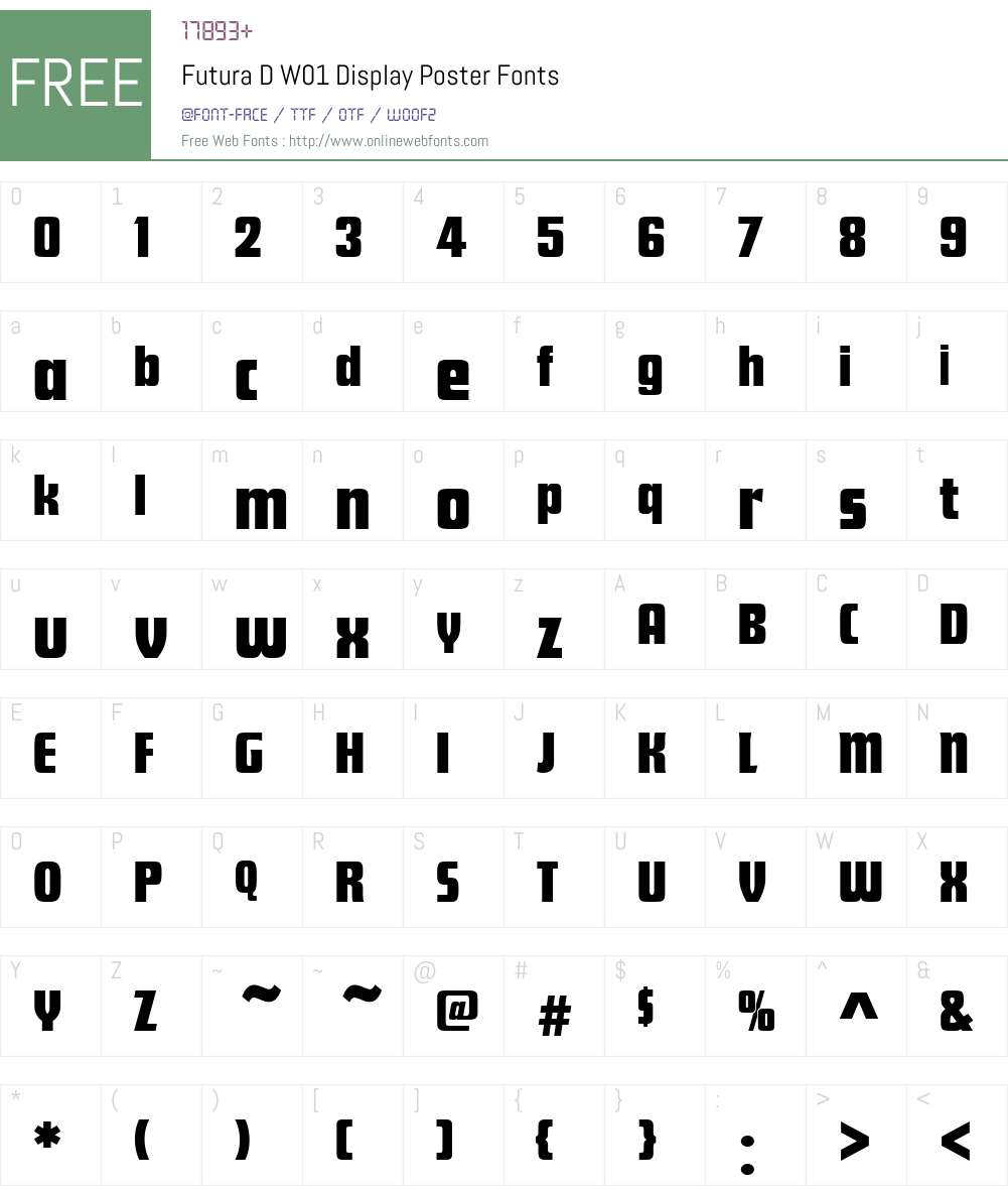FuturaDW01-DisplayPoster Font Screenshots