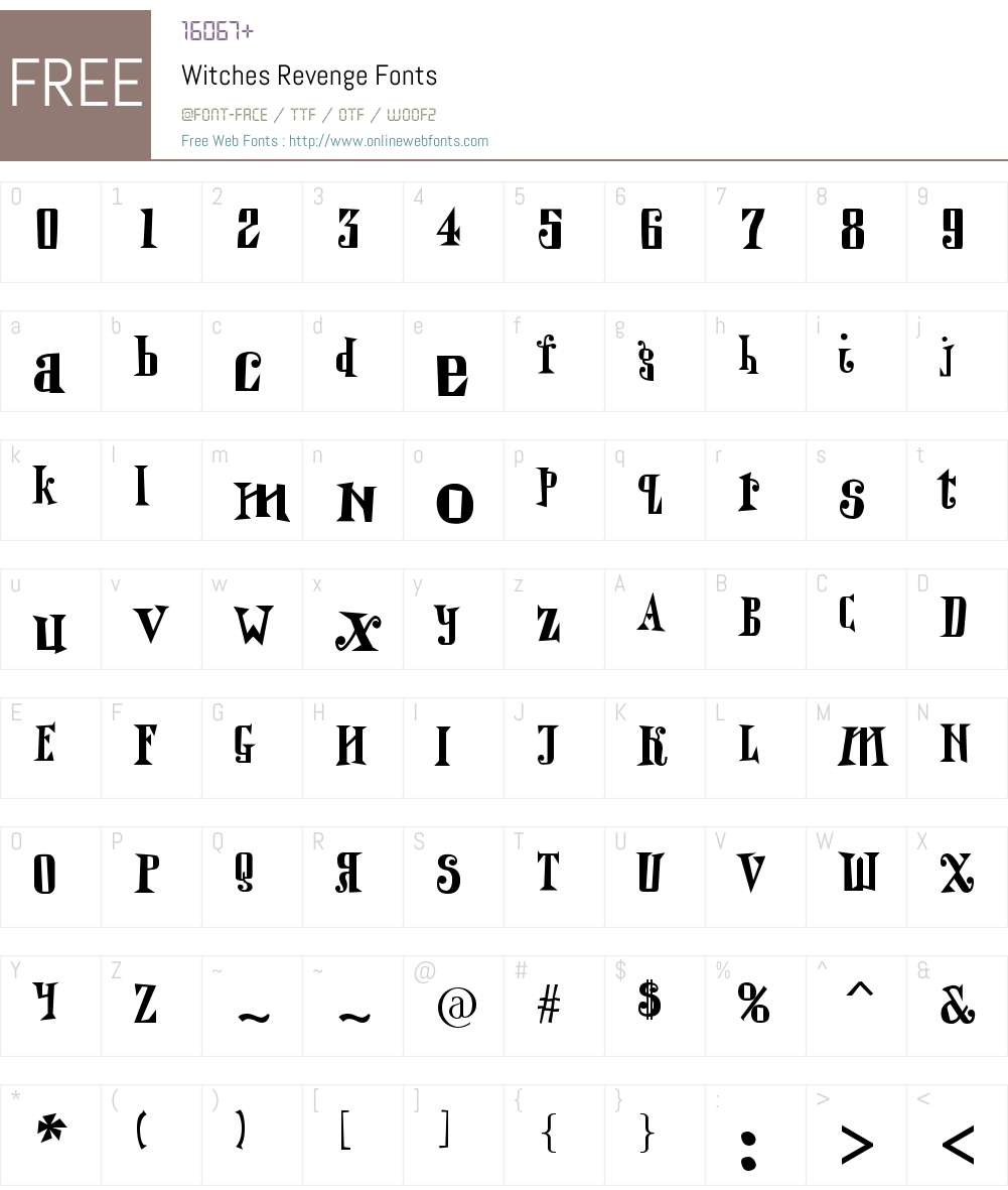 Witches Revenge Font Screenshots
