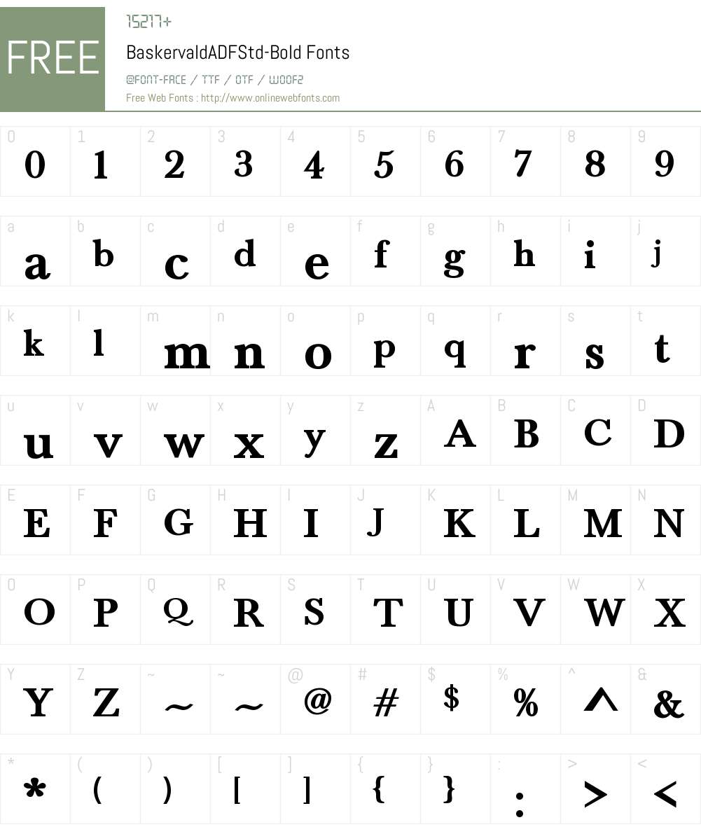 Baskervald ADF Std Font Screenshots